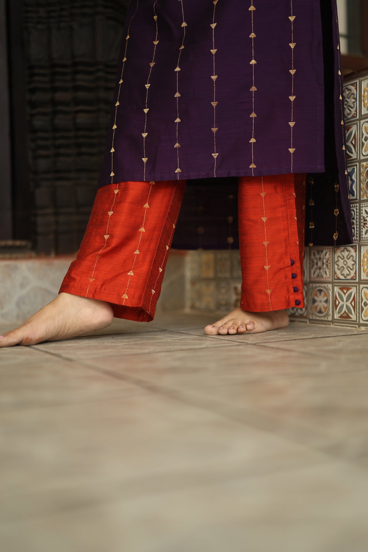 Yashodha-VIOLET AND ORANGE