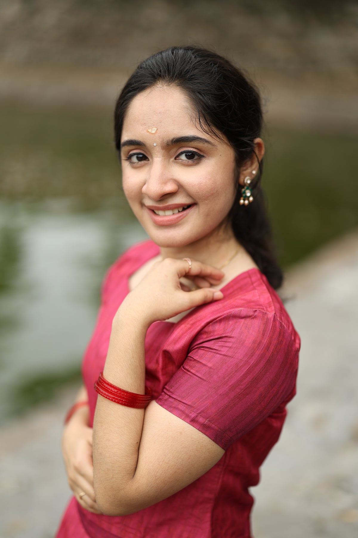Tarangini I – Semi Tussar Silk Top & Pichwai Skirt Set