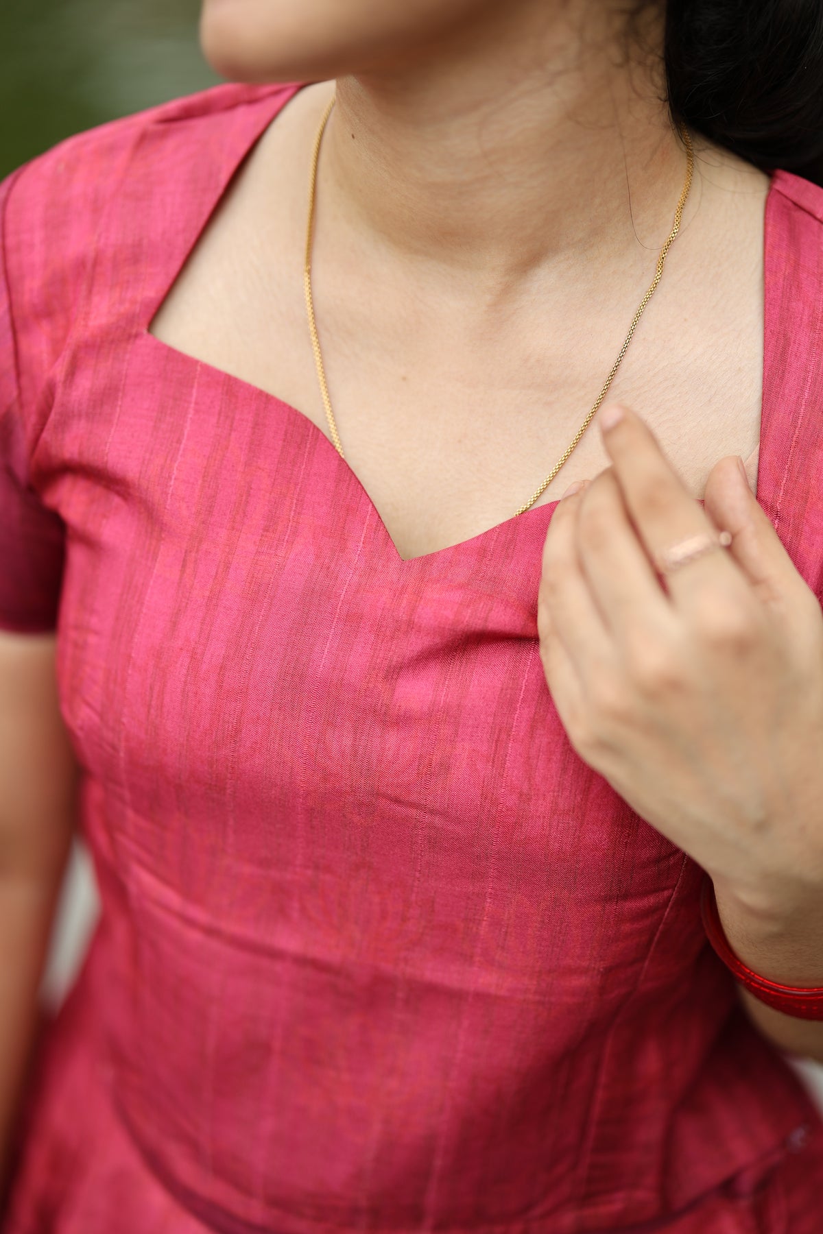 Tarangini I – Semi Tussar Silk Top & Pichwai Skirt Set