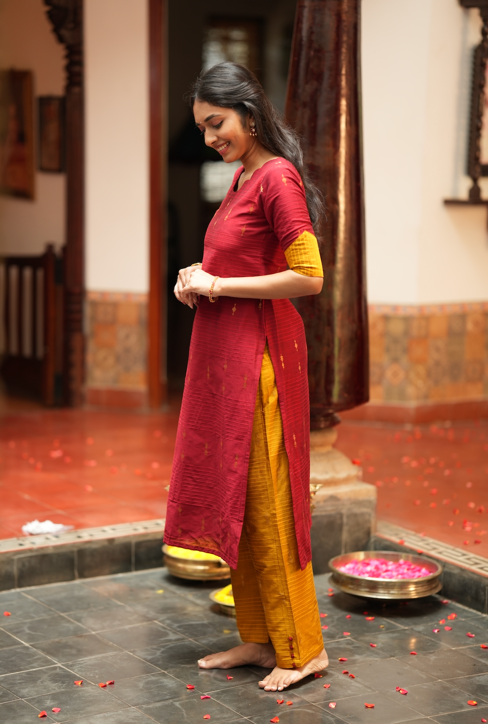 Yashodha-RED WITH MUSTARD