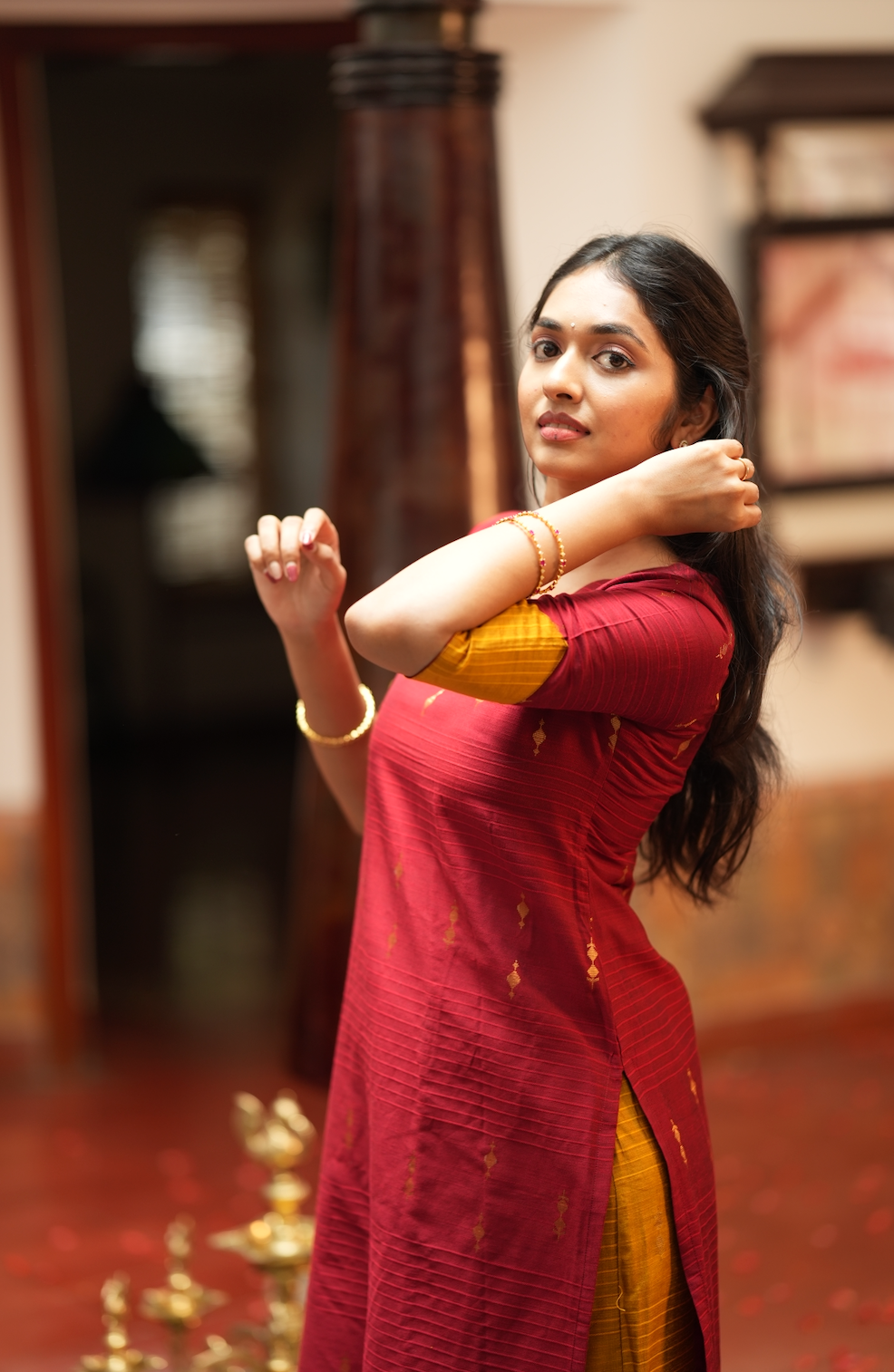 Yashodha-RED WITH MUSTARD