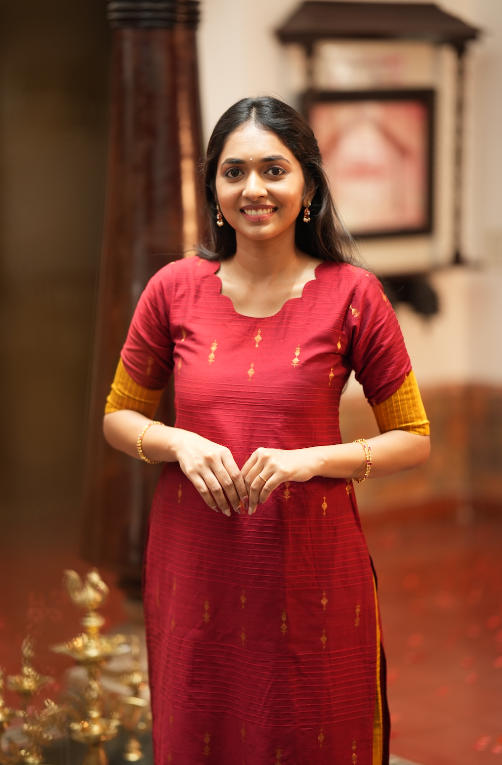 Yashodha-RED WITH MUSTARD