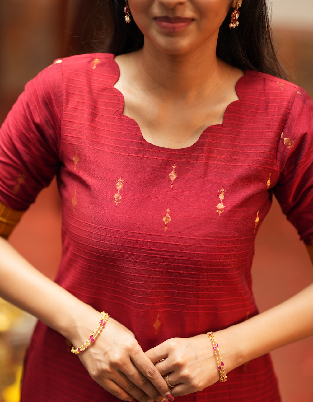 Yashodha-RED WITH MUSTARD