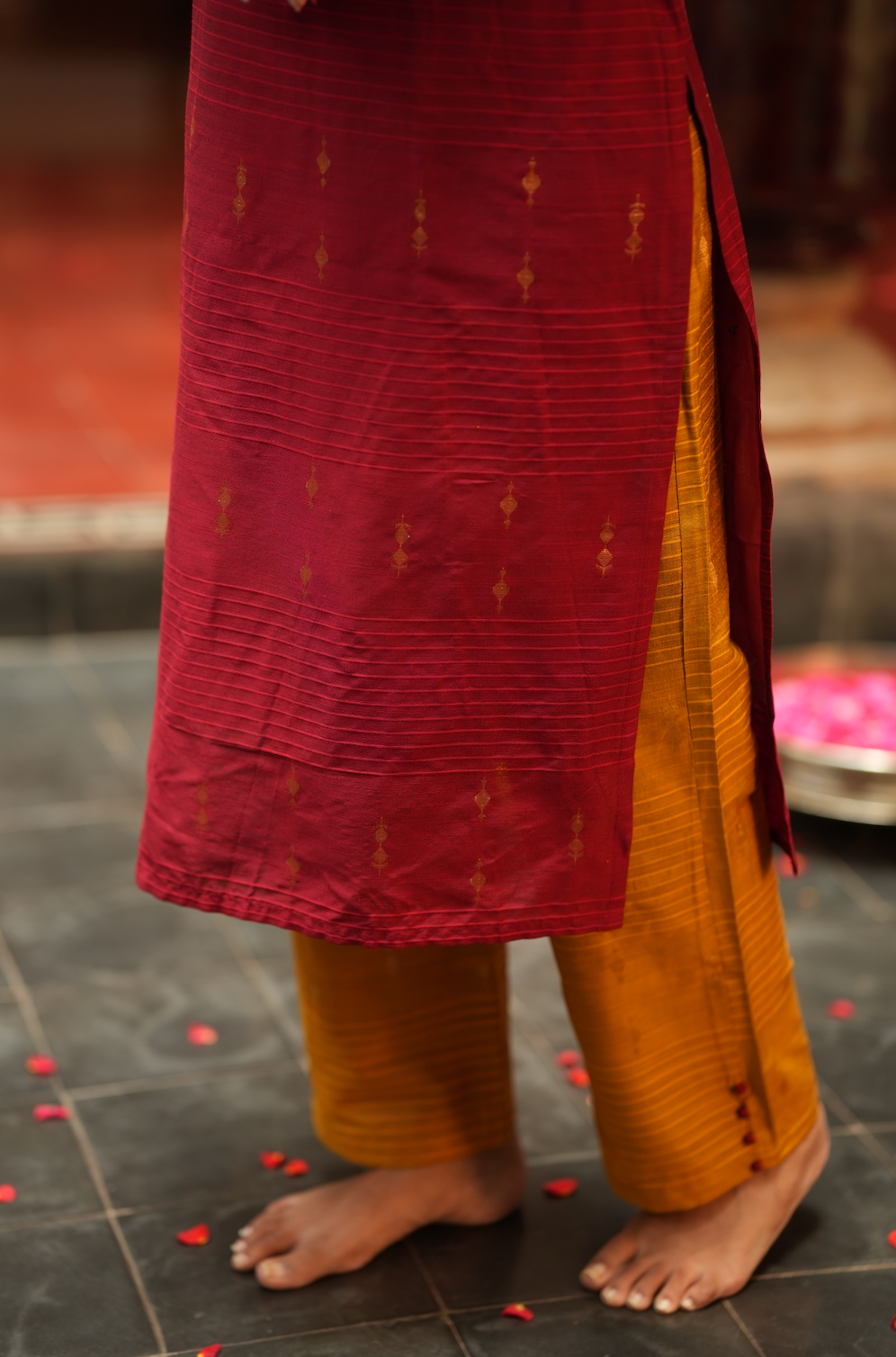 Yashodha-RED WITH MUSTARD
