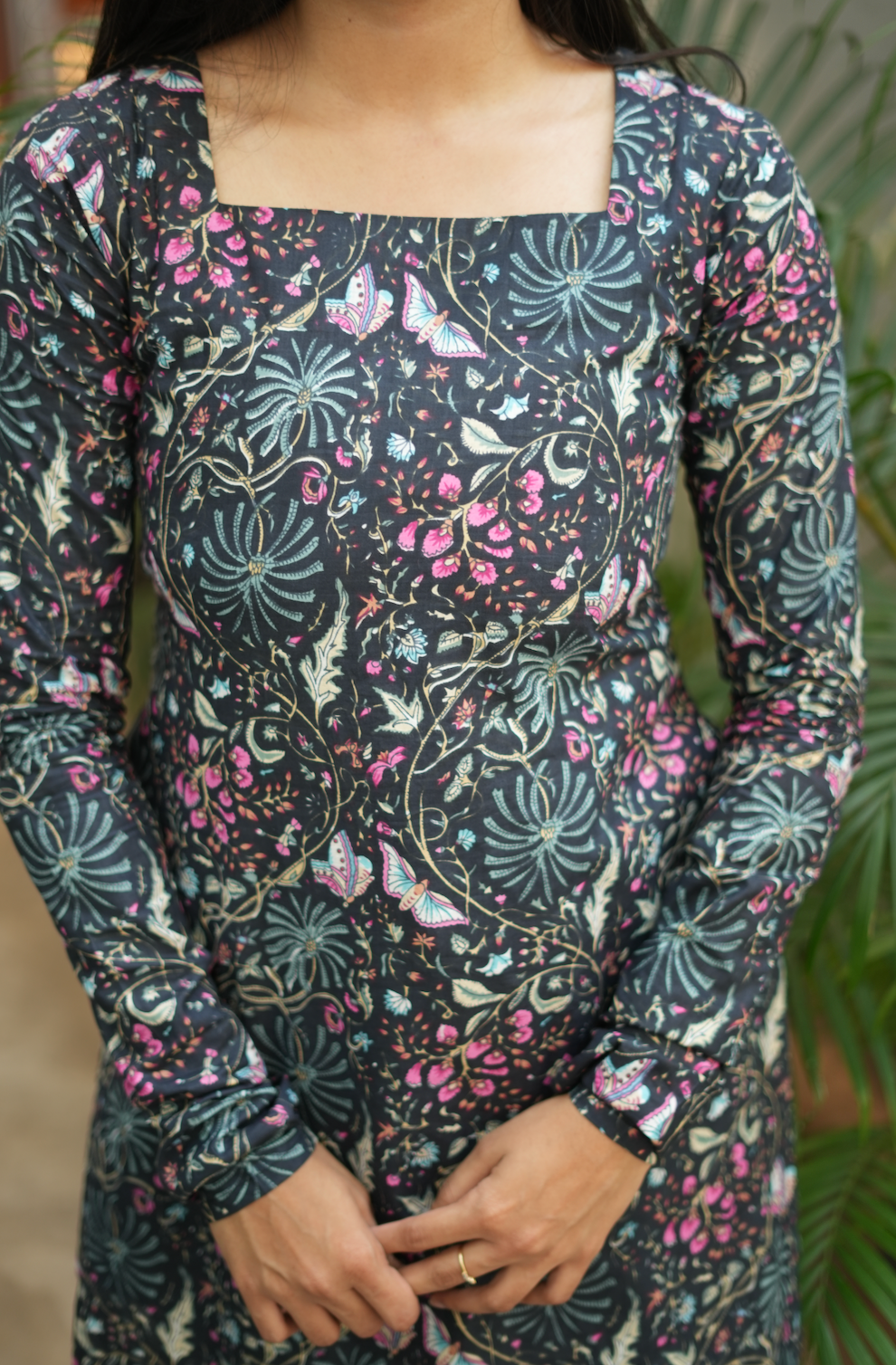 Megha-short Kurti I(black)