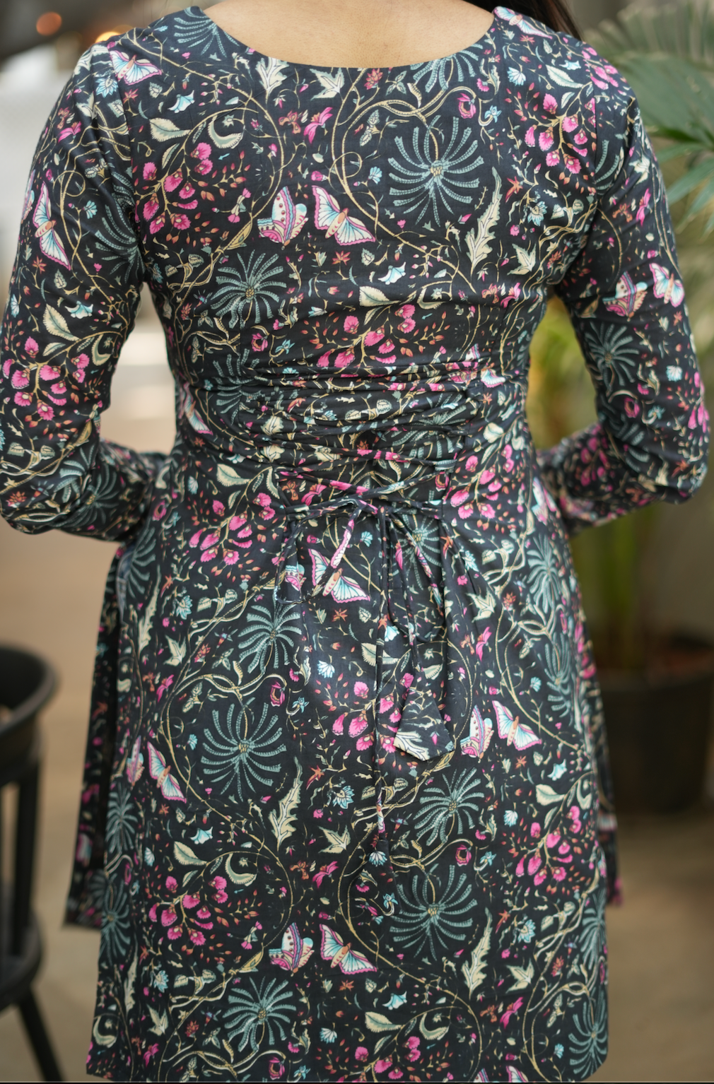 Megha-short Kurti I(black)