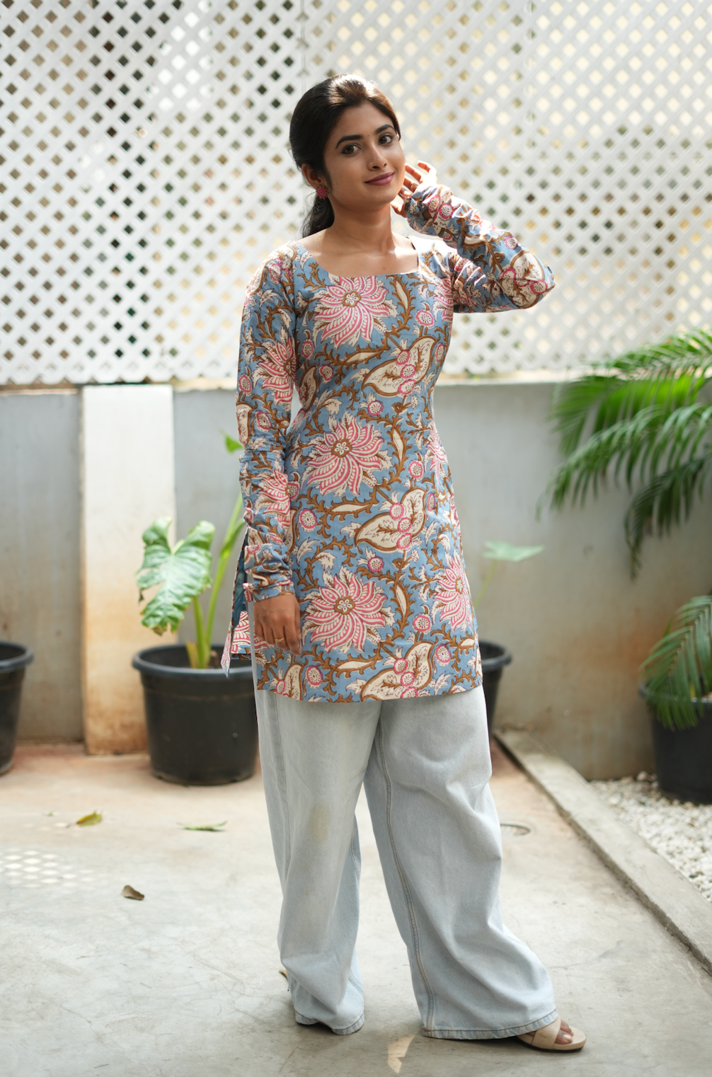 Megha-short Kurti III(Kalamkari)