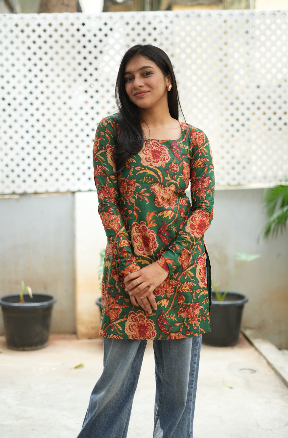 Megha-short Kurti IV(Green)