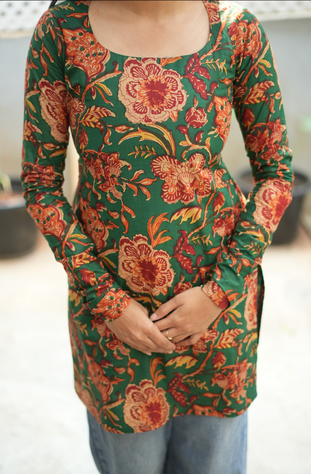 Megha-short Kurti IV(Green)