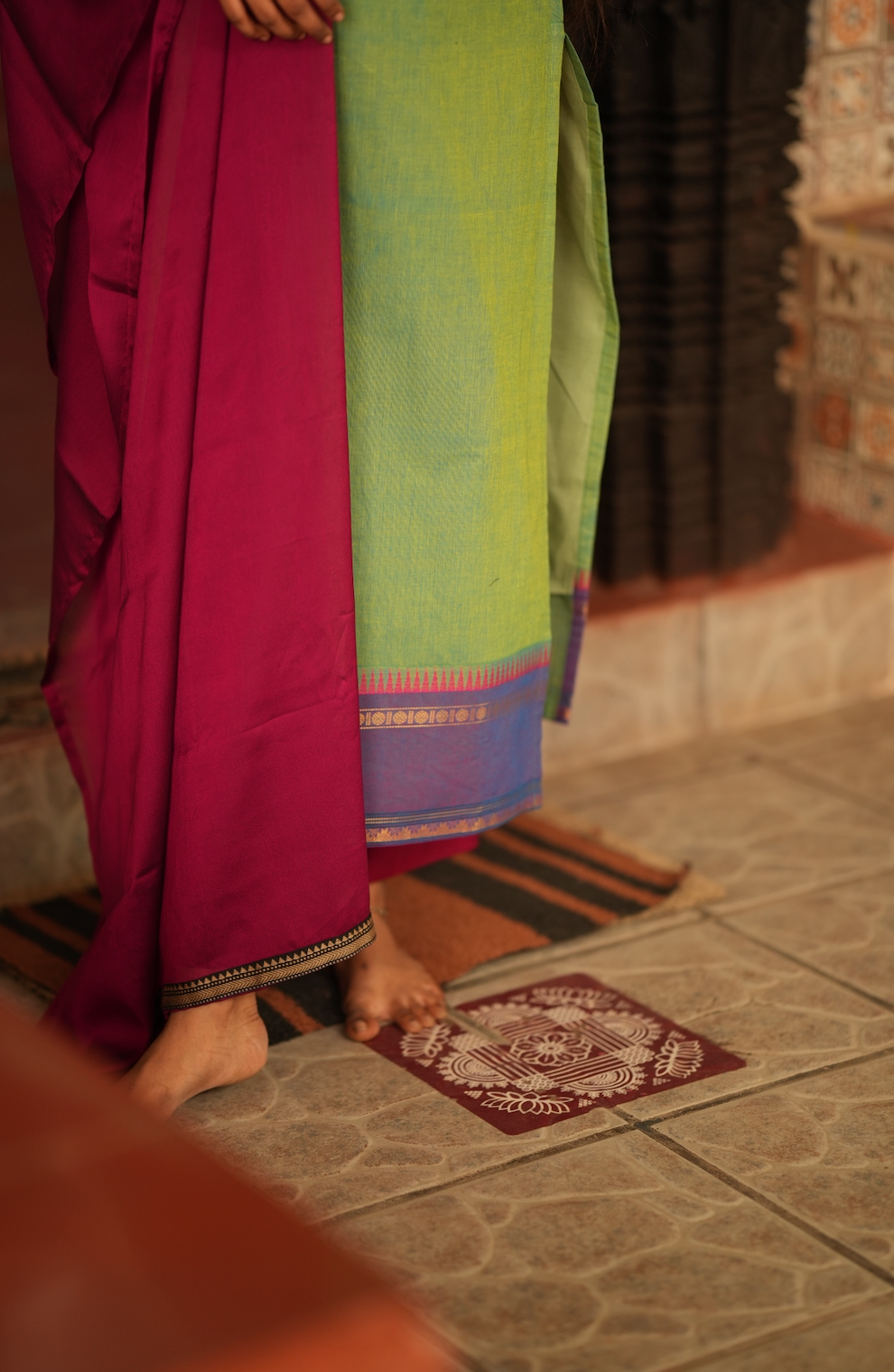 Damini-Handloom salwar set  (VC786) (PARROT GREEN)
