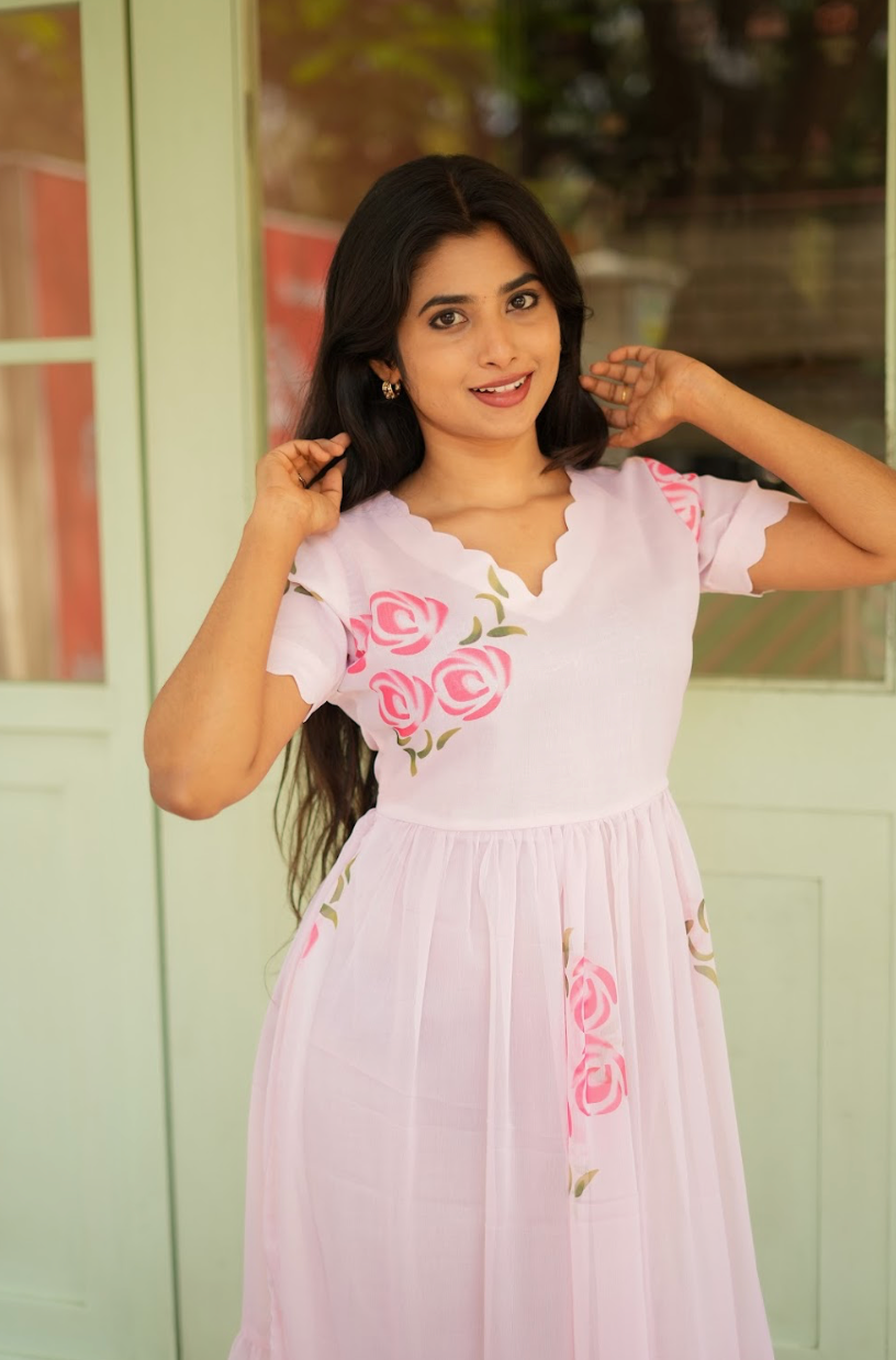 AYANA -Summer'26 (Pink Floral dress) VC733
