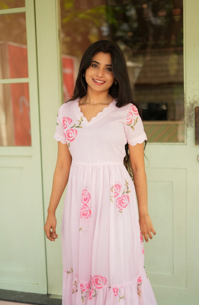 AYANA -Summer'26 (Pink Floral dress) VC733