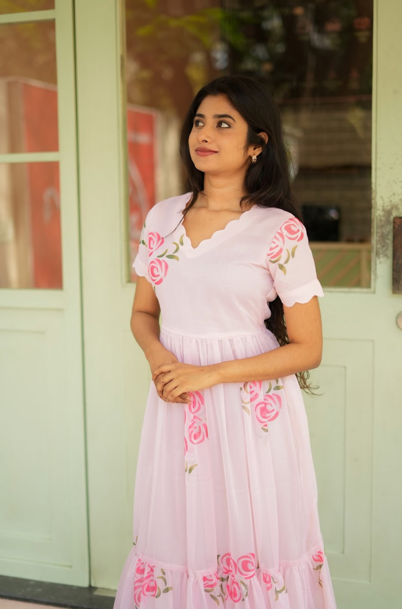 AYANA -Summer'26 (Pink Floral dress) VC733 AYANA -Summer'26 (Pink Floral dress) VC733