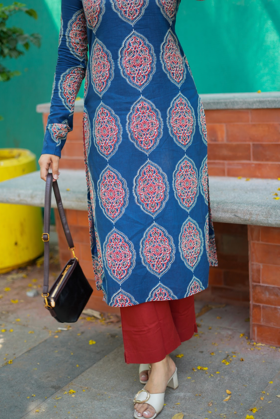 Masakali – Indigo Cotton Block Print Straight Kurta Set