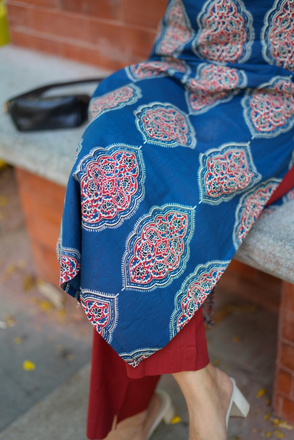 Masakali – Indigo Cotton Block Print Straight Kurta Set