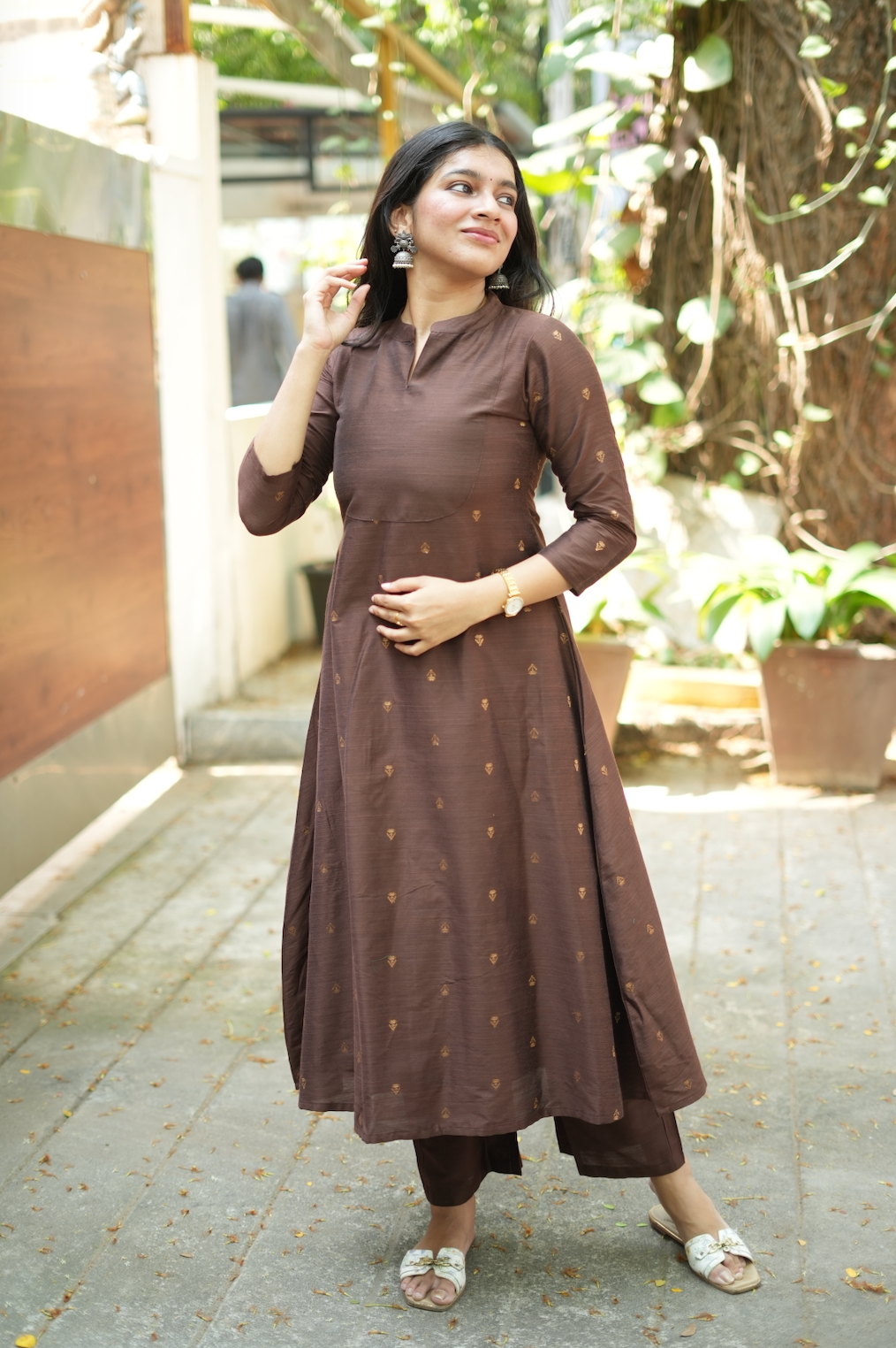 ARTHI Gold -Raw silk co-ord (VC1043)