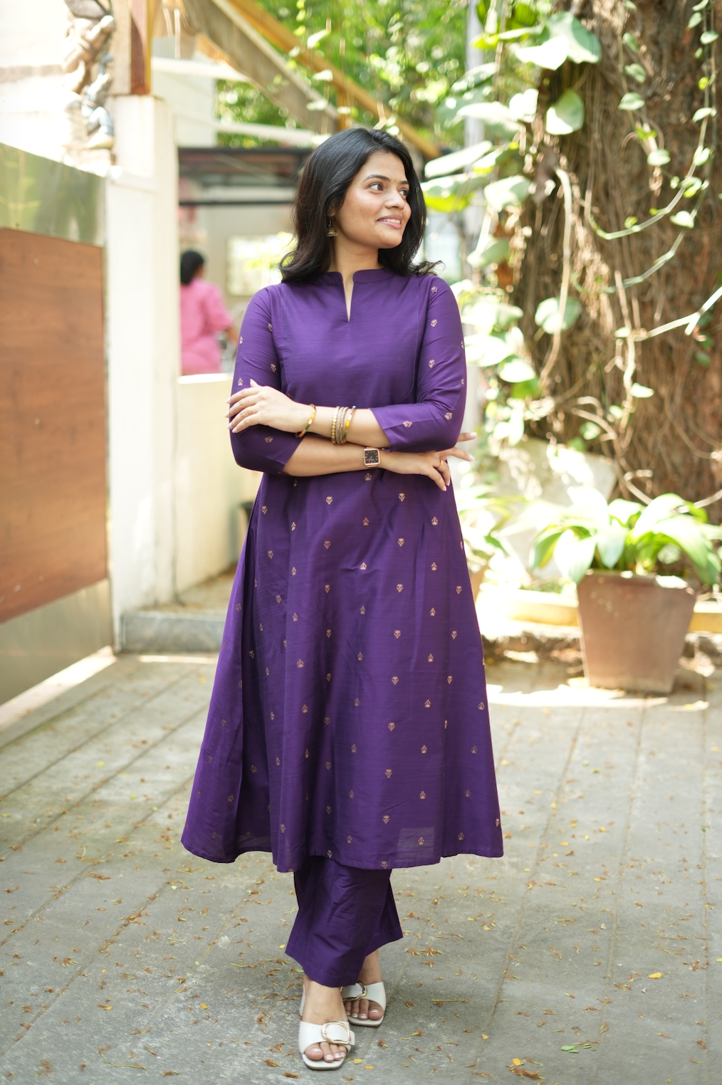 ARTHI Gold -Raw silk co-ord (VC1042)
