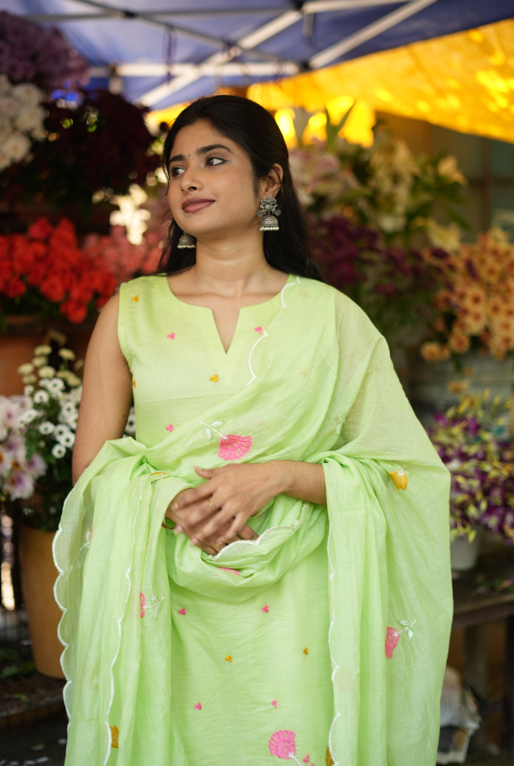 ANVI -  Floral embroidered salwar -(VC789)