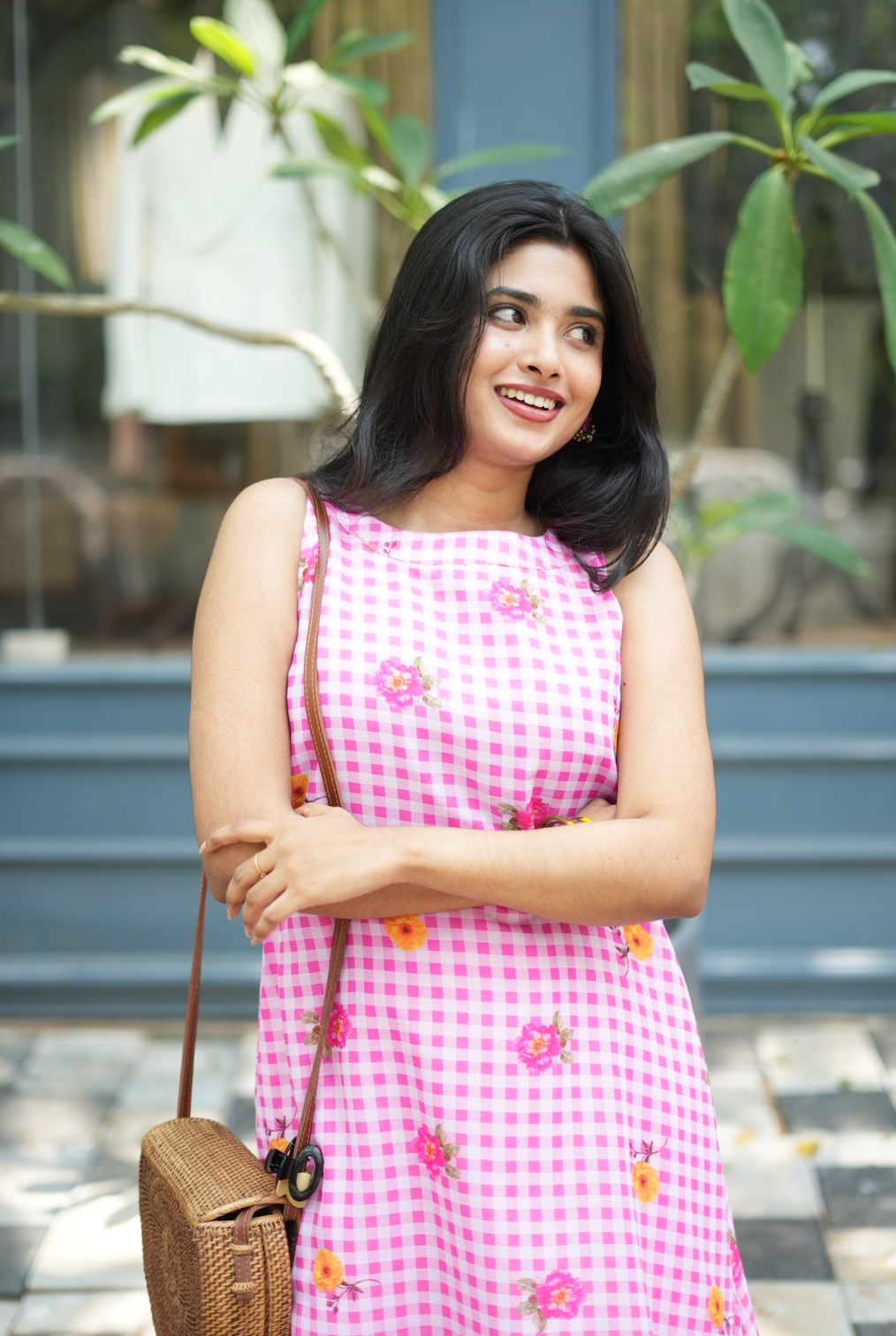 Shyama – Pink Mal Chanderi Halter Co-Ord Set (VC981)