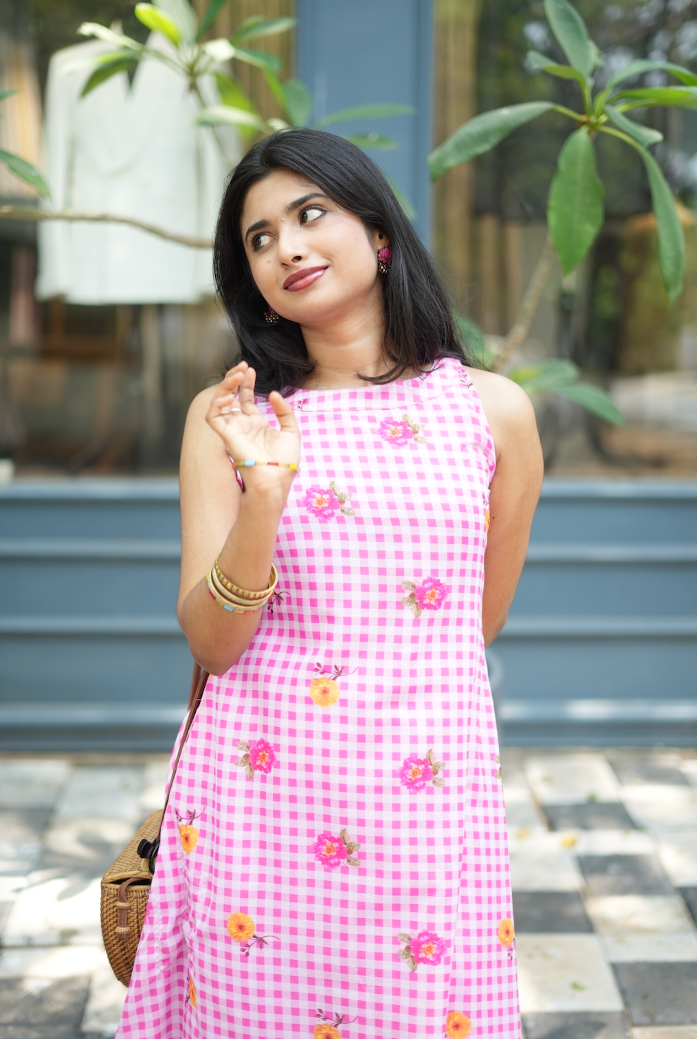 Shyama – Pink Mal Chanderi Halter Co-Ord Set (VC981)