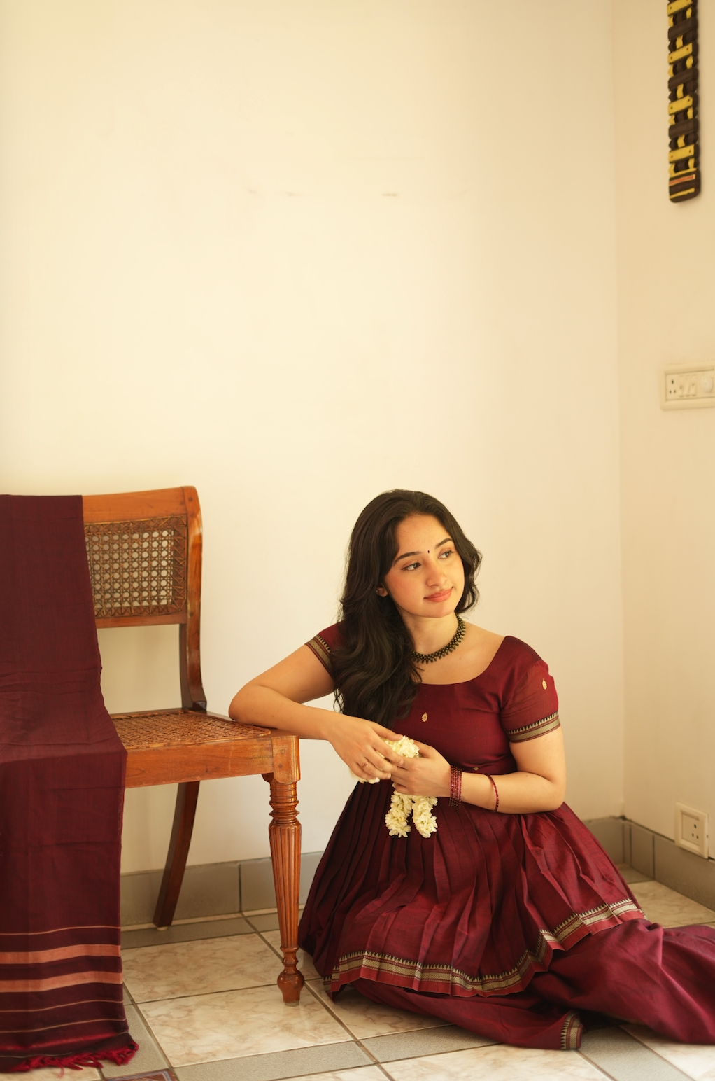 Malli – Maroon Narayanpet Handloom Sharara Set (VC1004)