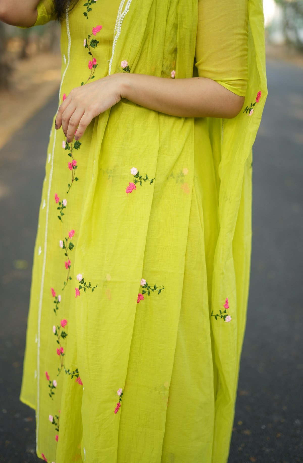 ANVI -  Floral embroidered salwar -(VC1005)