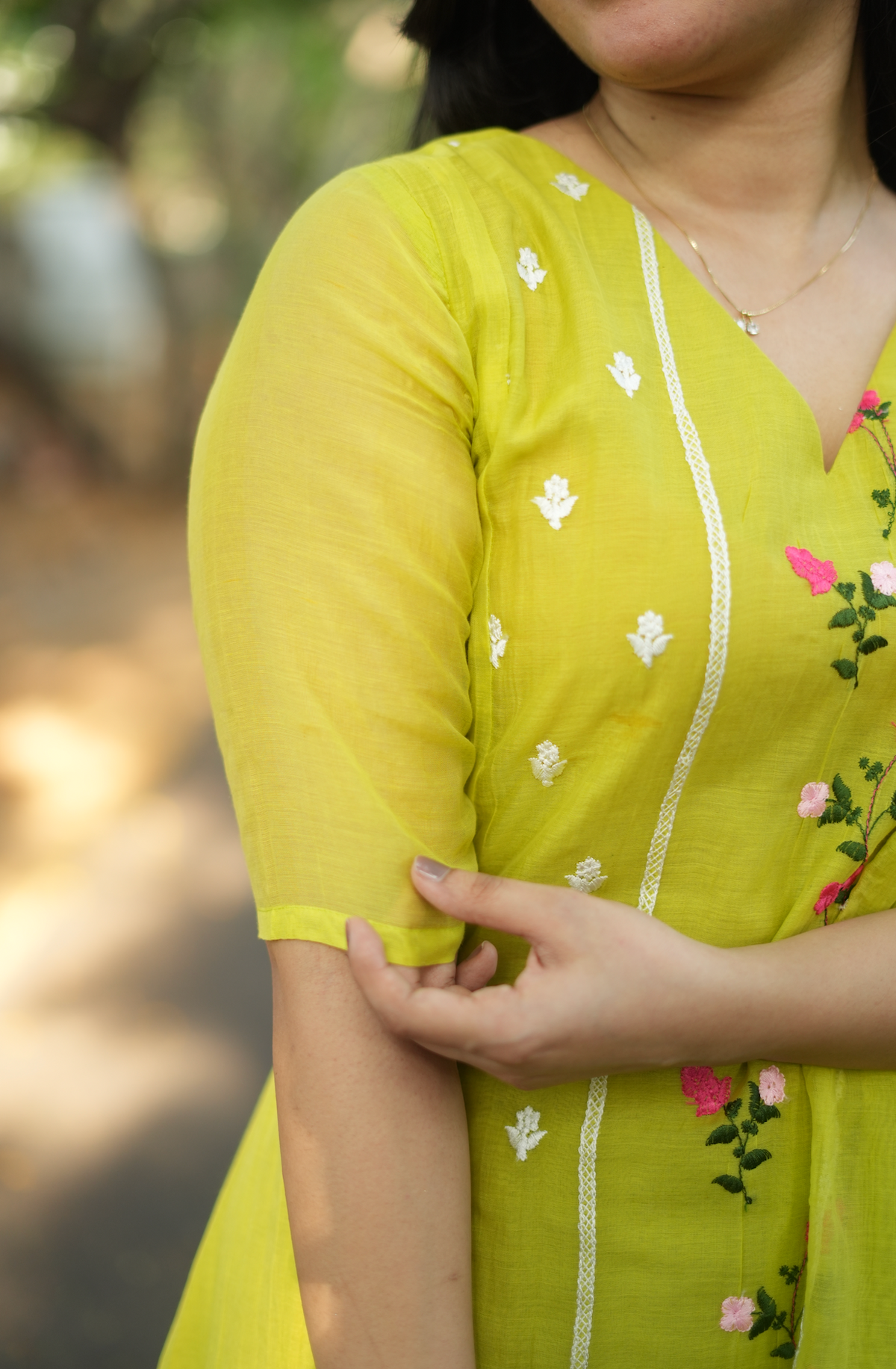 ANVI -  Floral embroidered salwar -(VC1005)