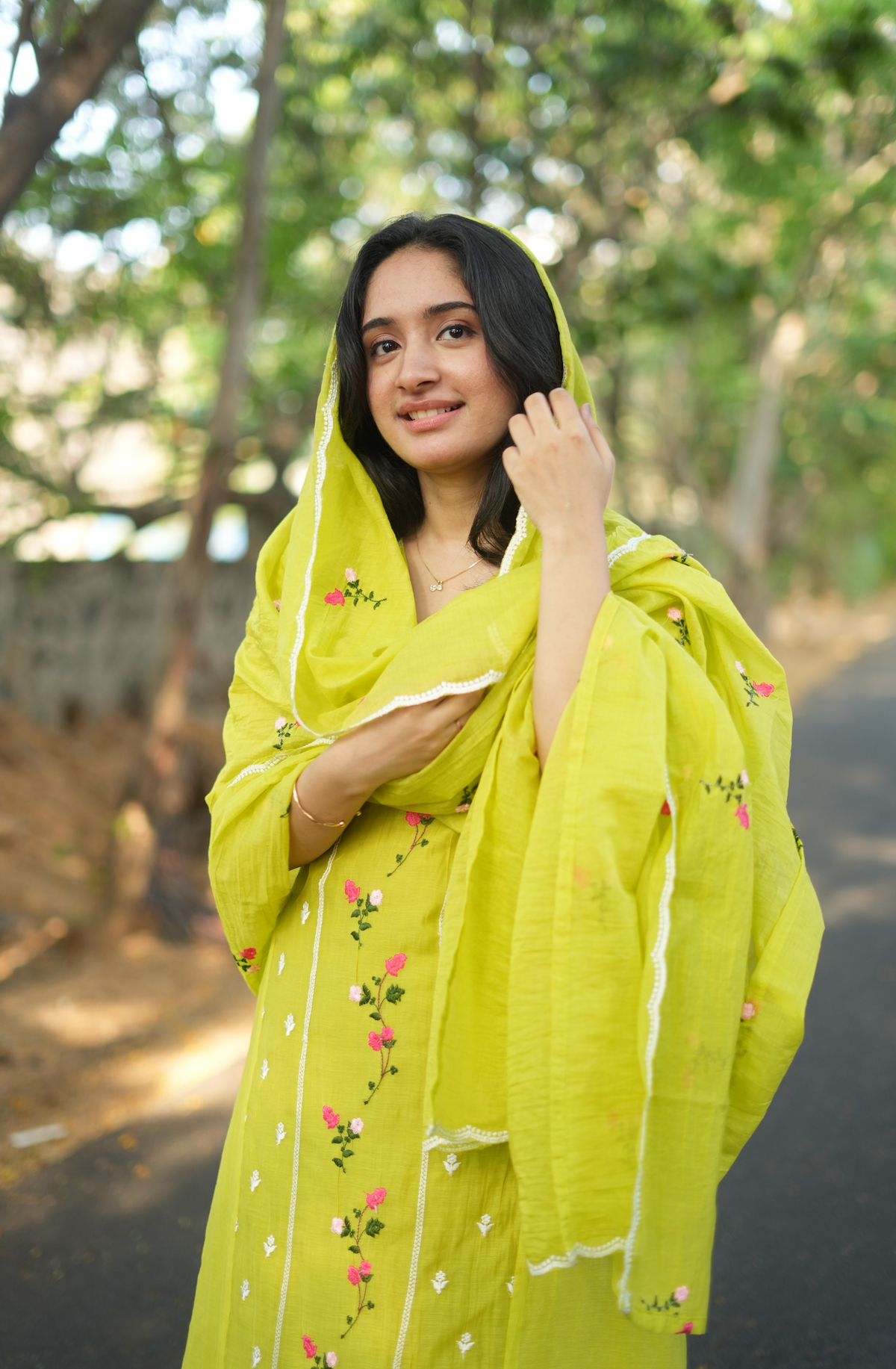 ANVI -  Floral embroidered salwar -(VC1005)