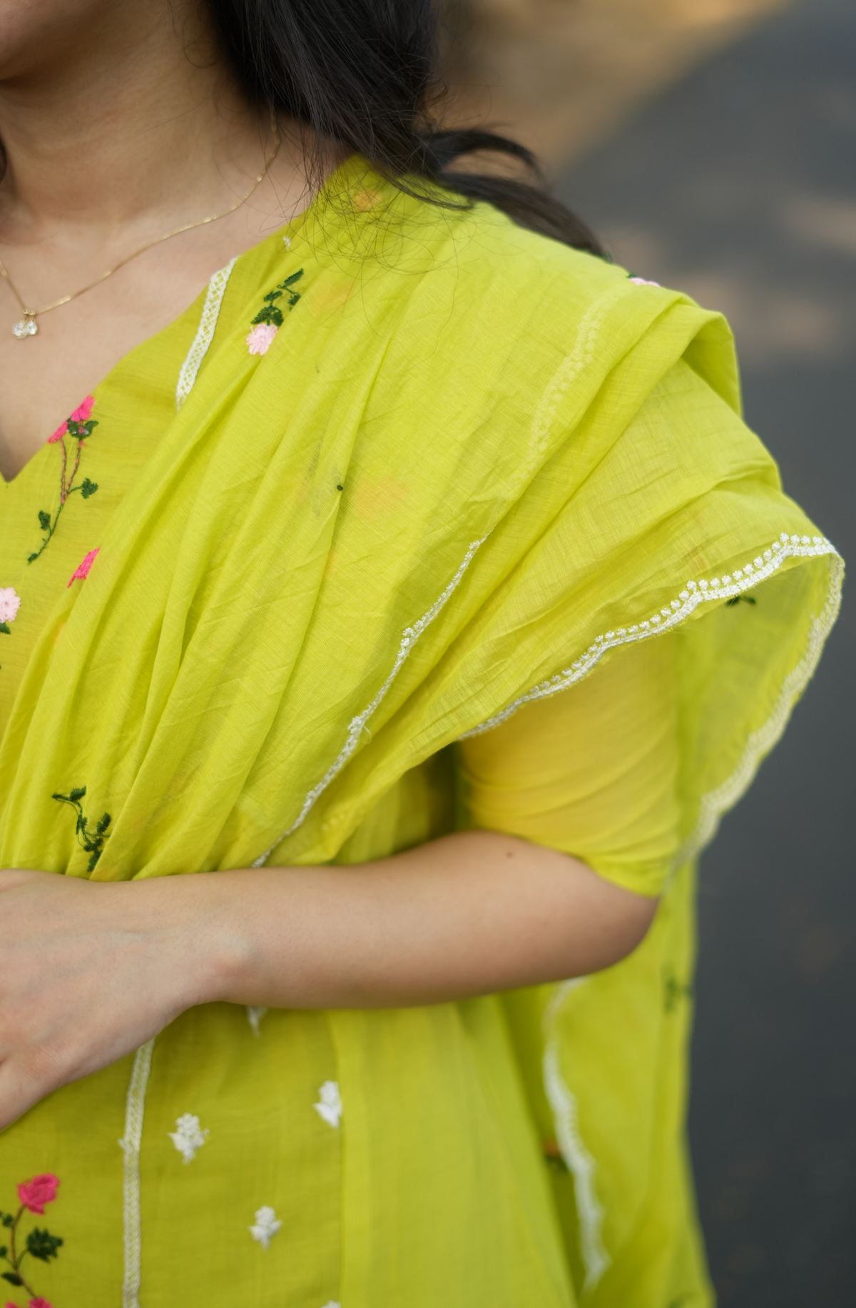 ANVI -  Floral embroidered salwar -(VC1005)