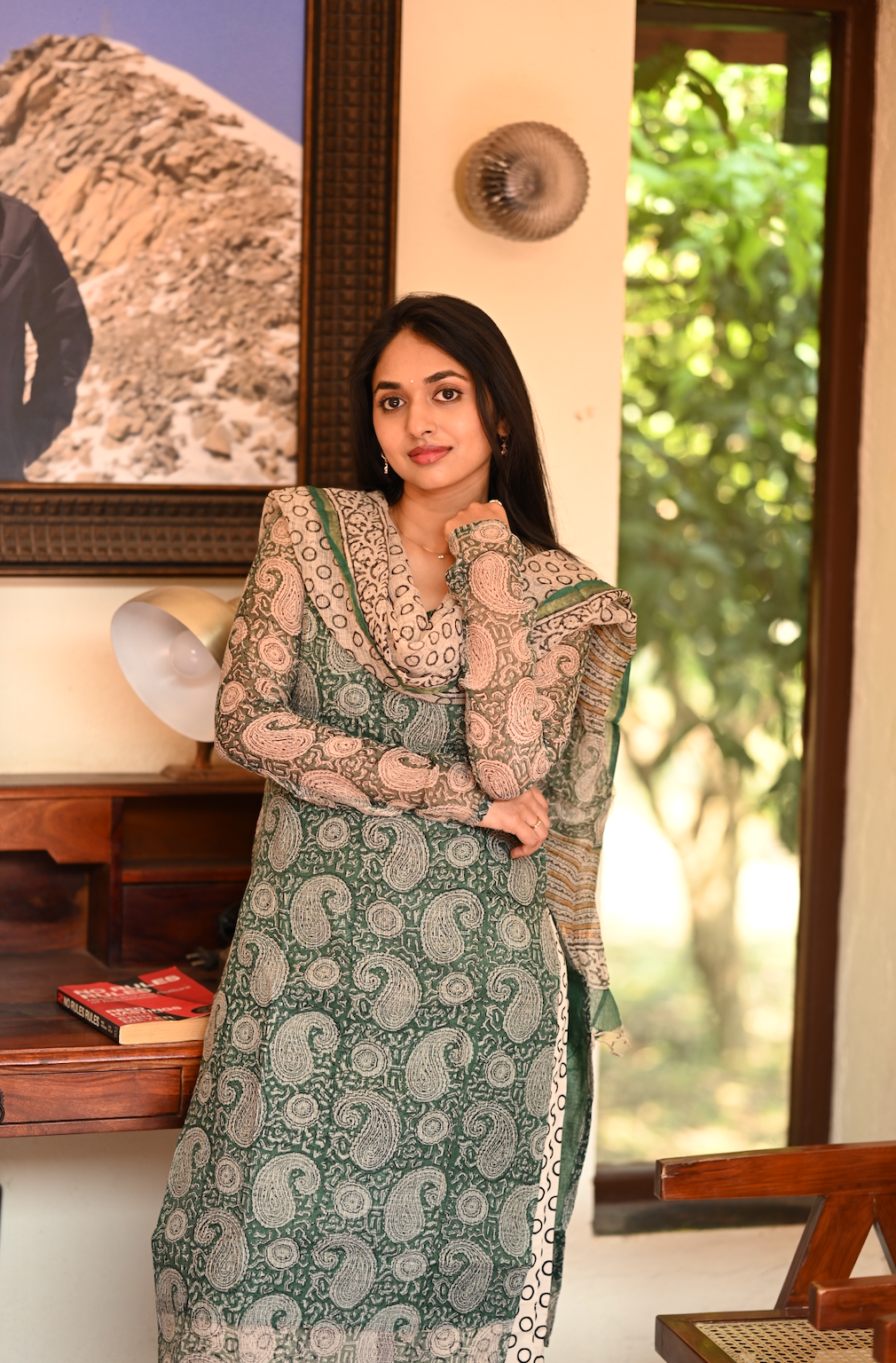 PRANATI -Emerald paisley (Full sleeve kota cotton suit)VC1020