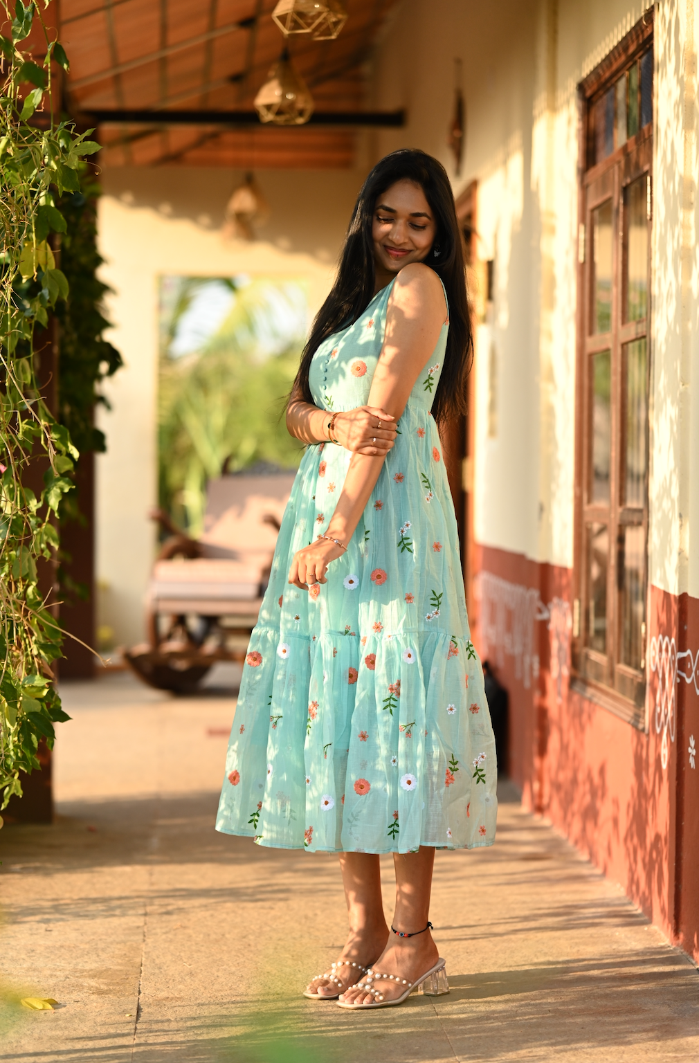 AYANA -Summer'26 (Blue Floral embroidered dress) VC736 (Copy) AYANA -Summer'26 (Blue Floral embroidered dress) VC736 (Copy)