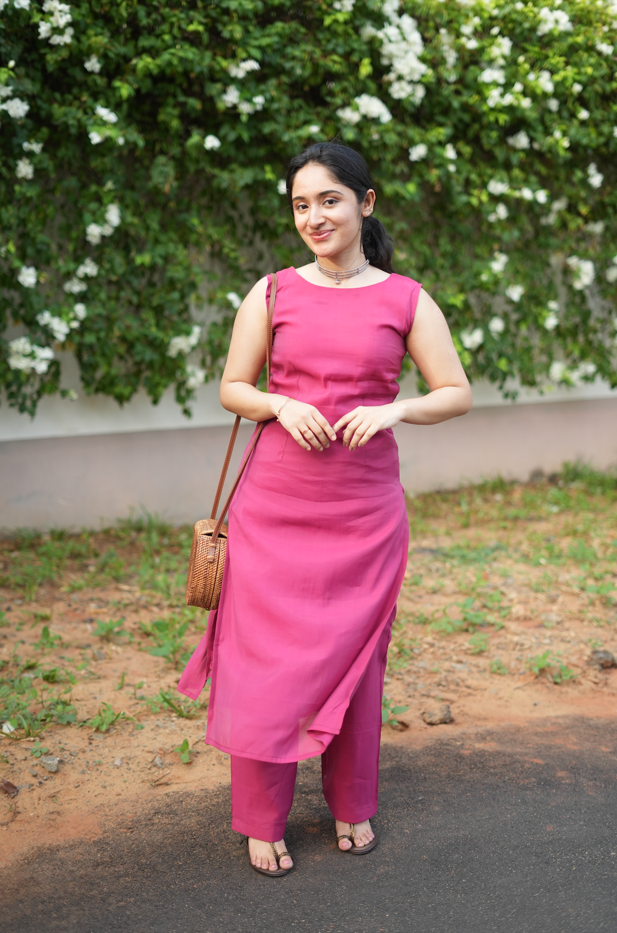 Monica – Pink Chanderi Co-Ord Set (VC1035)