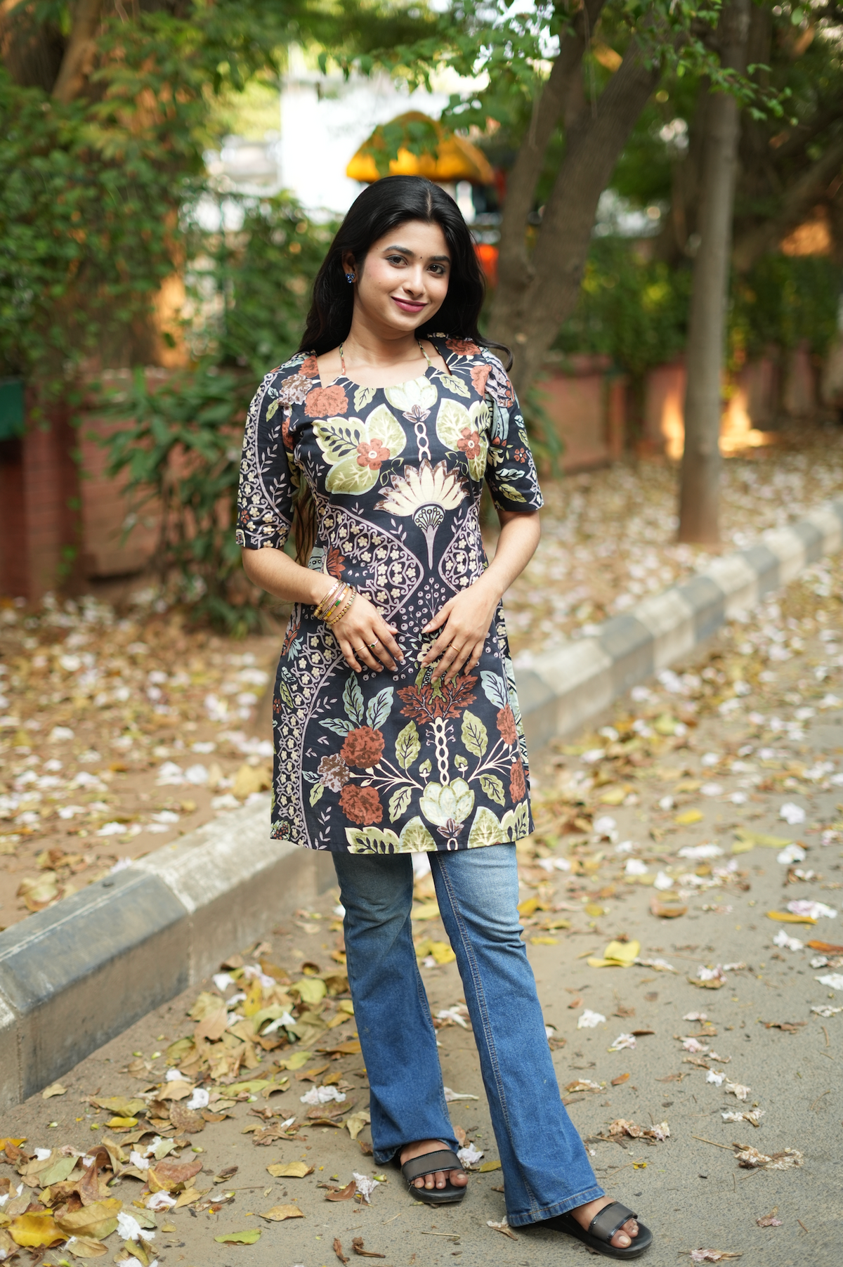 Riya-Block print short kurti(VC1044)