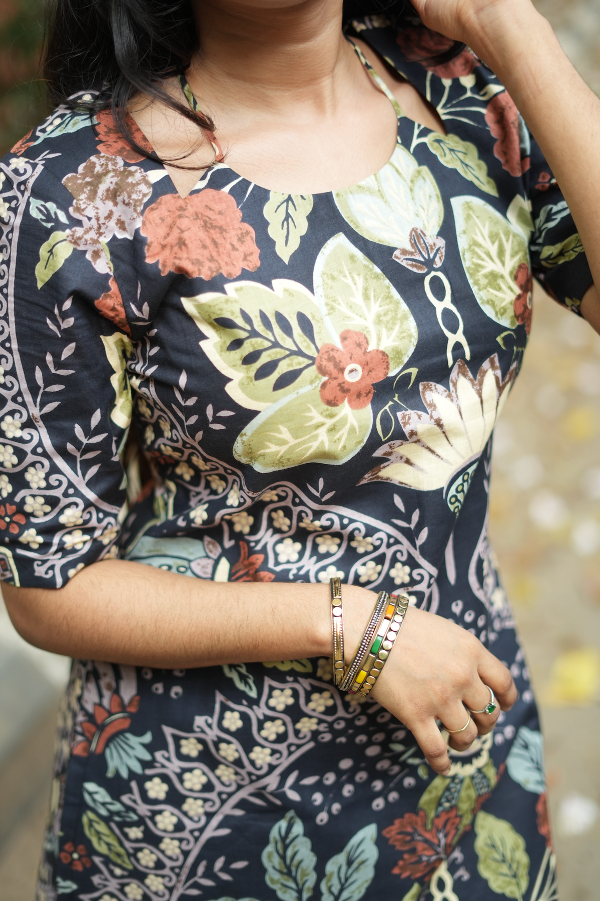 Riya-Block print short kurti(VC1044)