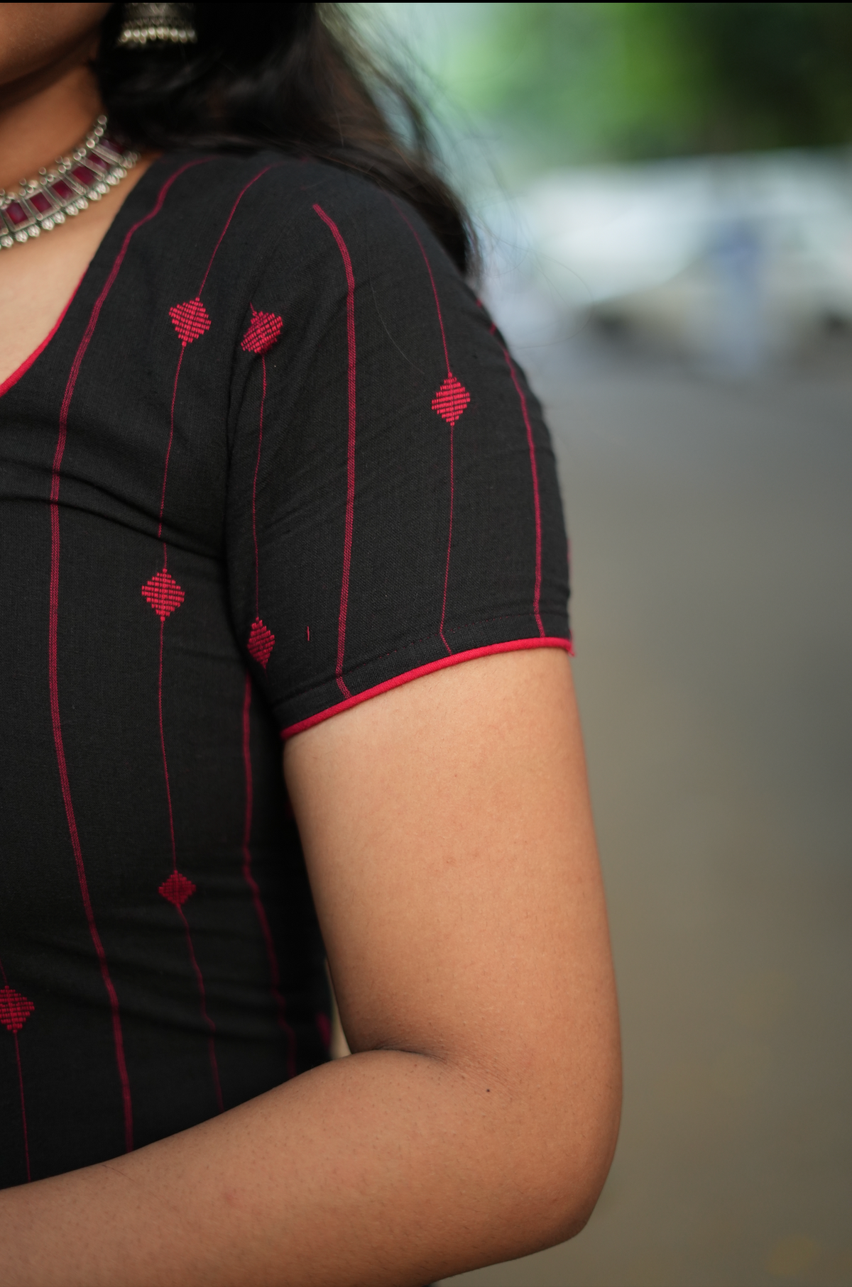 Sindhoora-Black and red kurti set🖤(VC1080)