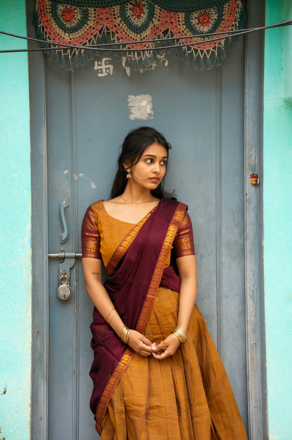 Earthy dreams-Chettinad paavadai dhavani set