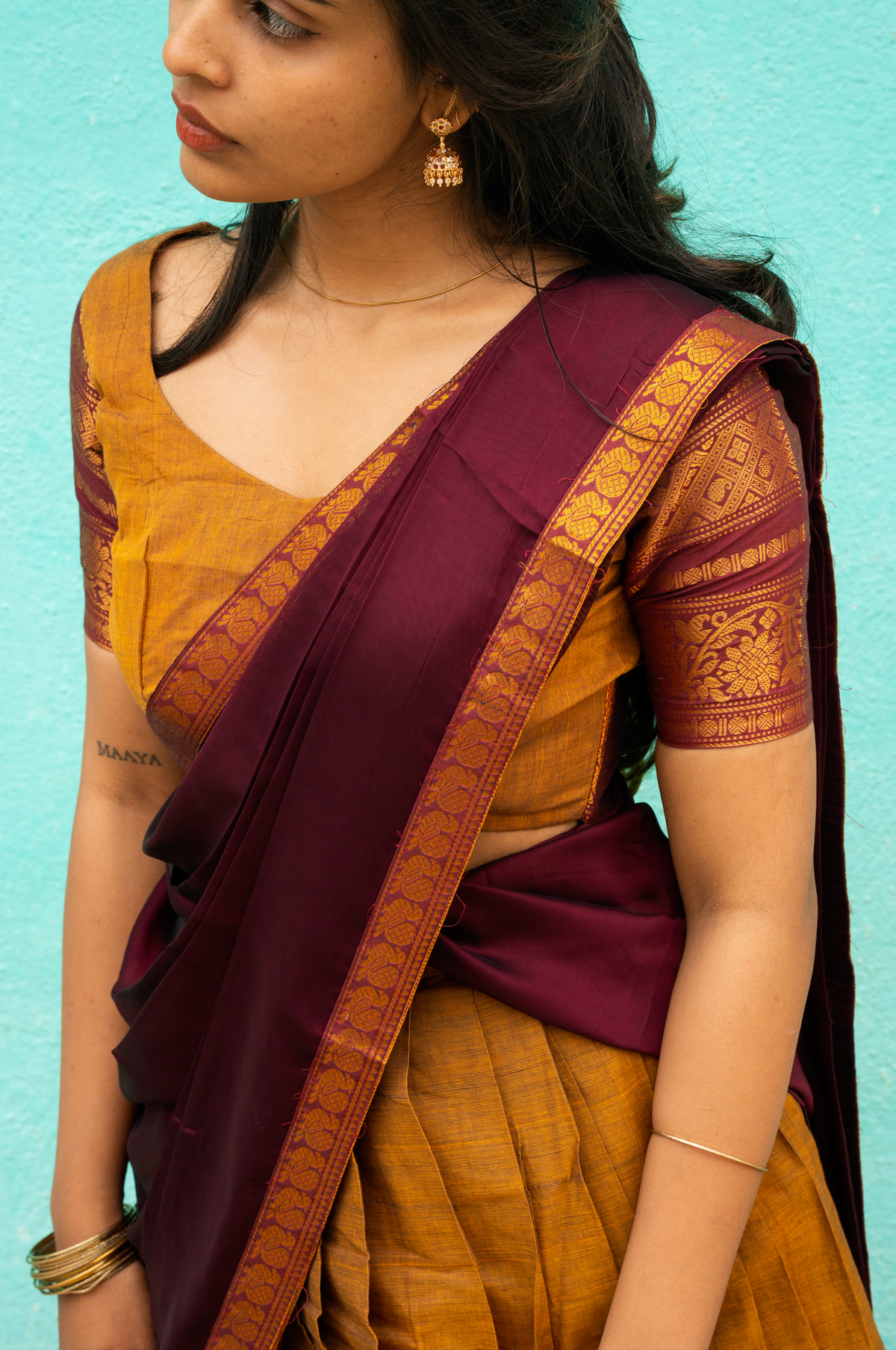 Earthy dreams-Chettinad paavadai dhavani set