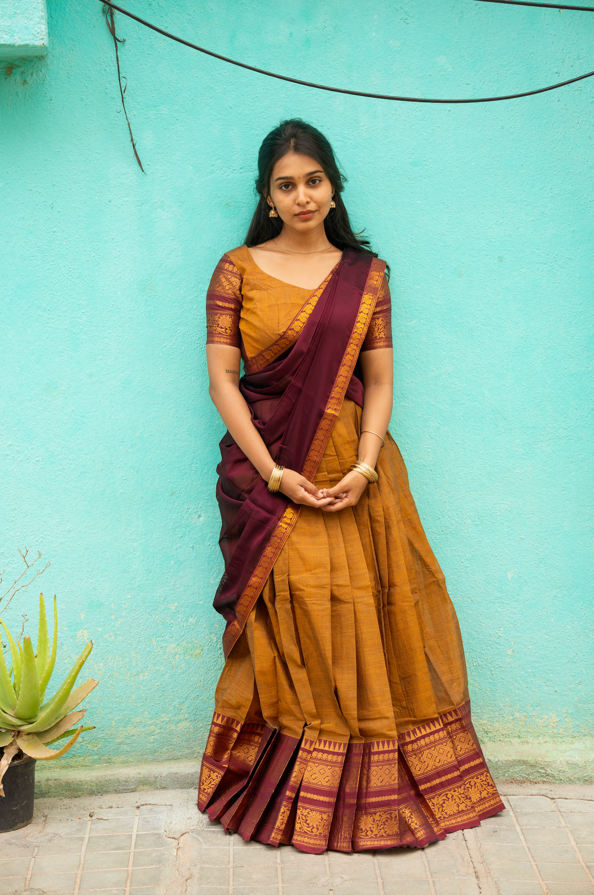 Earthy dreams-Chettinad paavadai dhavani set