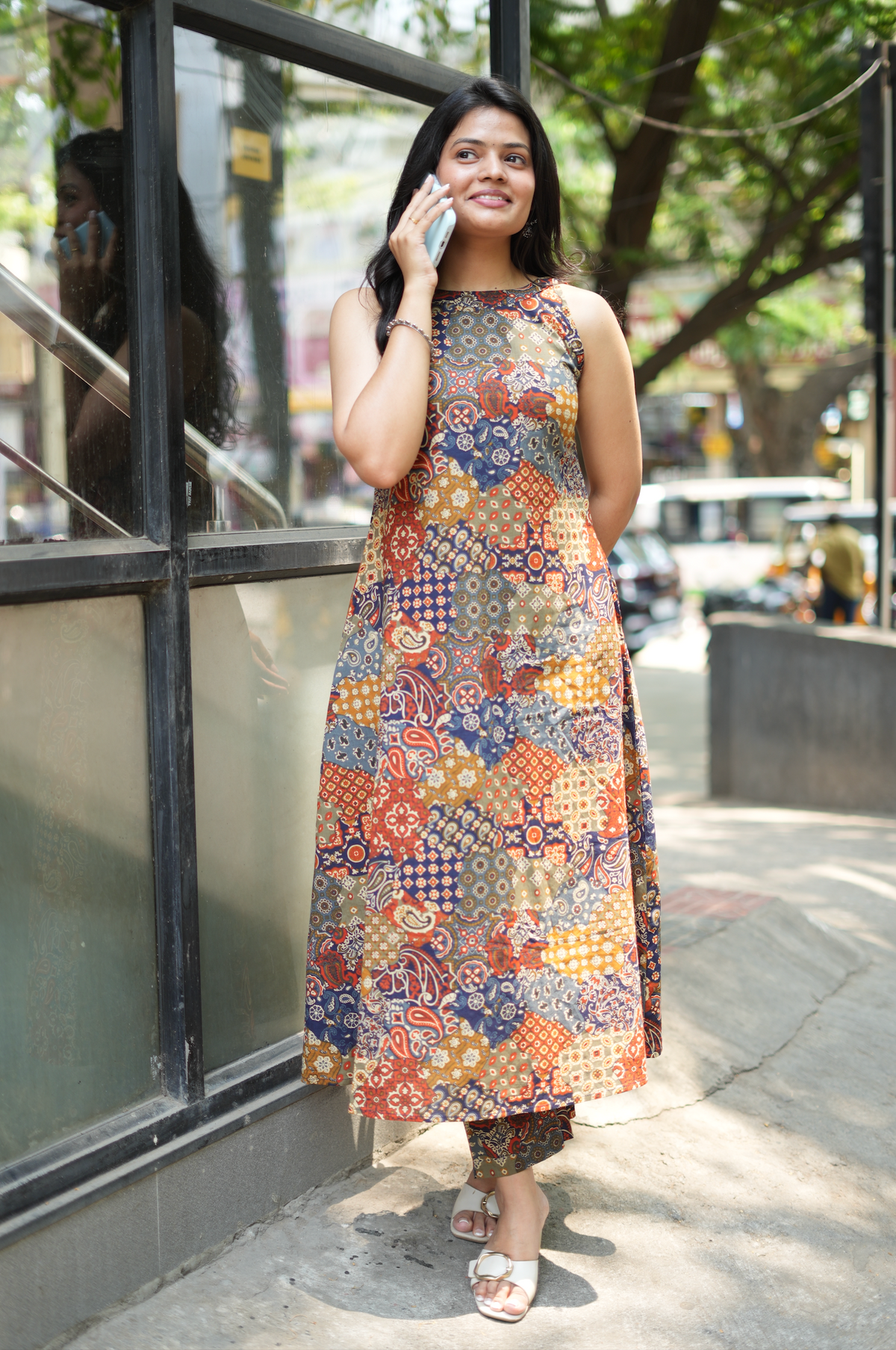 Sharma – Cotton Halter Kurta & Palazzo Set