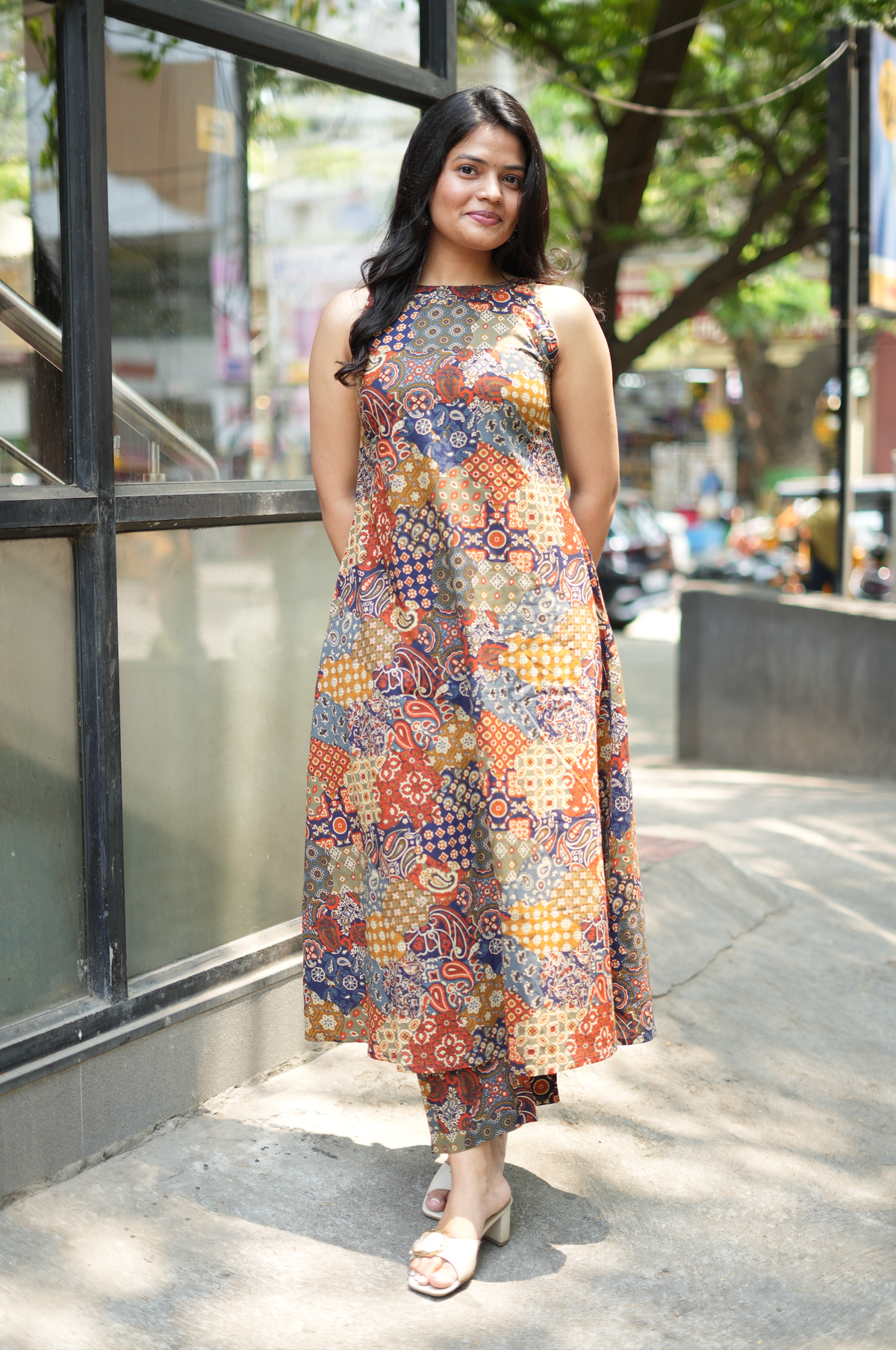 Sharma – Cotton Halter Kurta & Palazzo Set