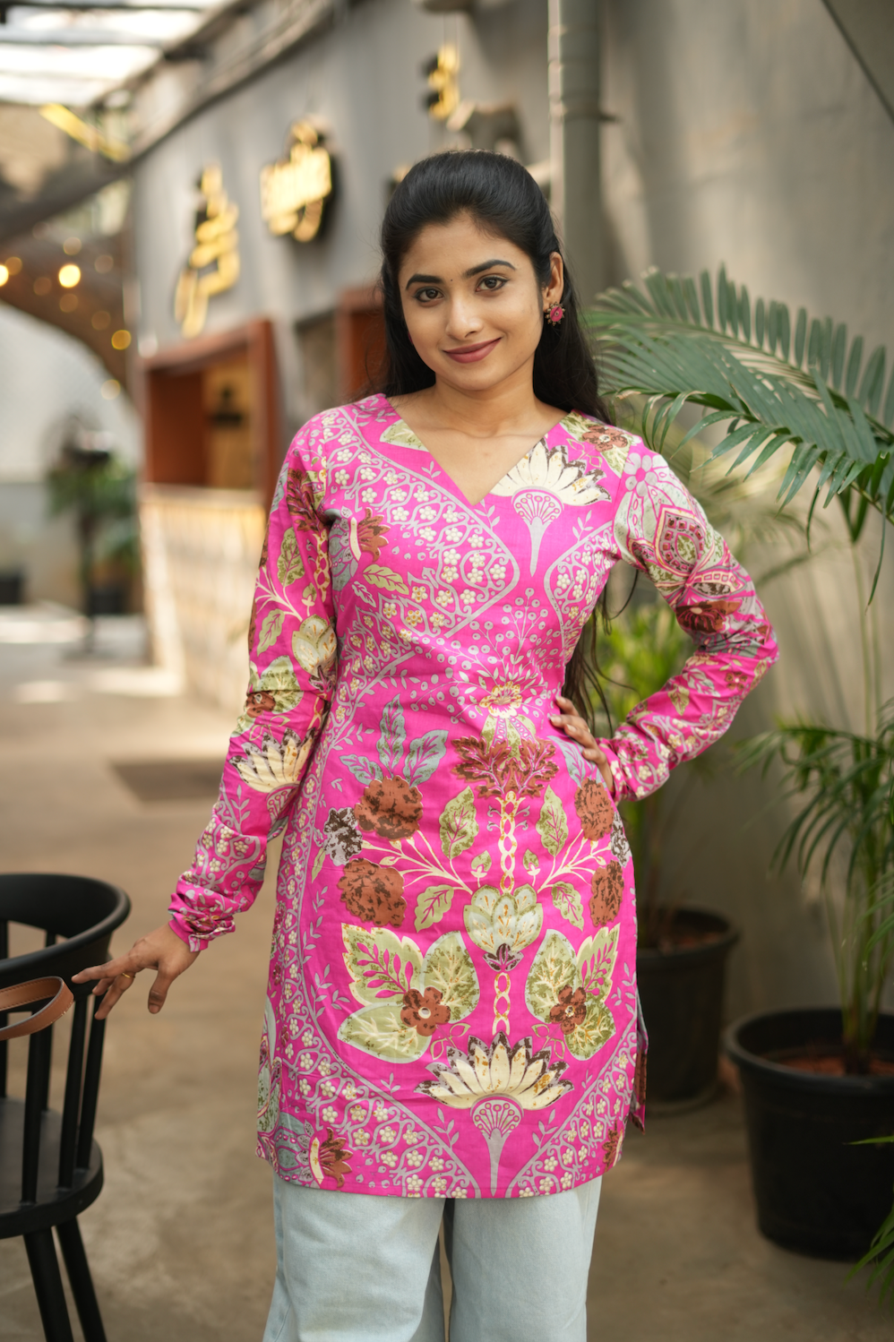 Megha-short Kurti II(pink)