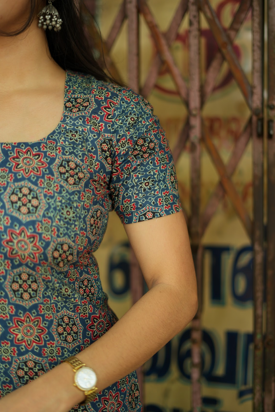 Masakali Megha – Blue Cotton Printed Straight Kurta Set