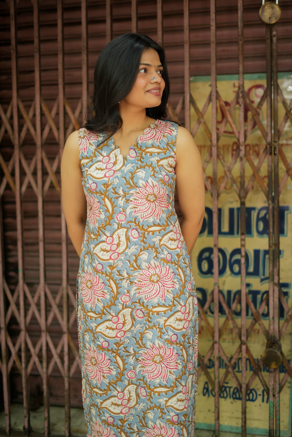 Masakali Ajrakh – Multicolour Cotton Printed Kurta Set