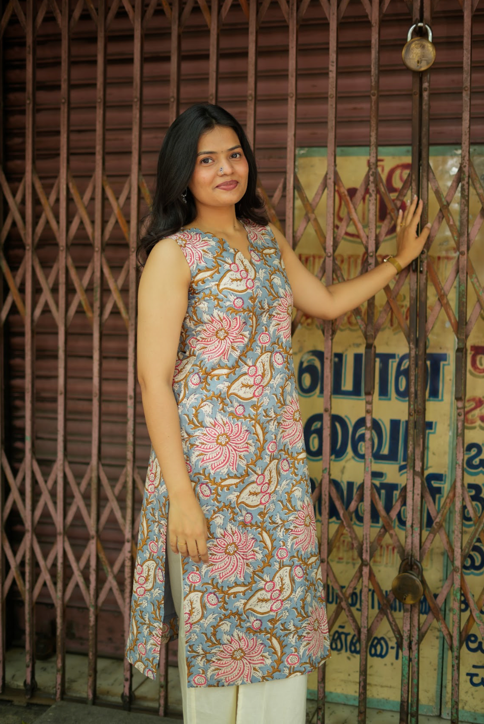 Masakali Ajrakh – Multicolour Cotton Printed Kurta Set