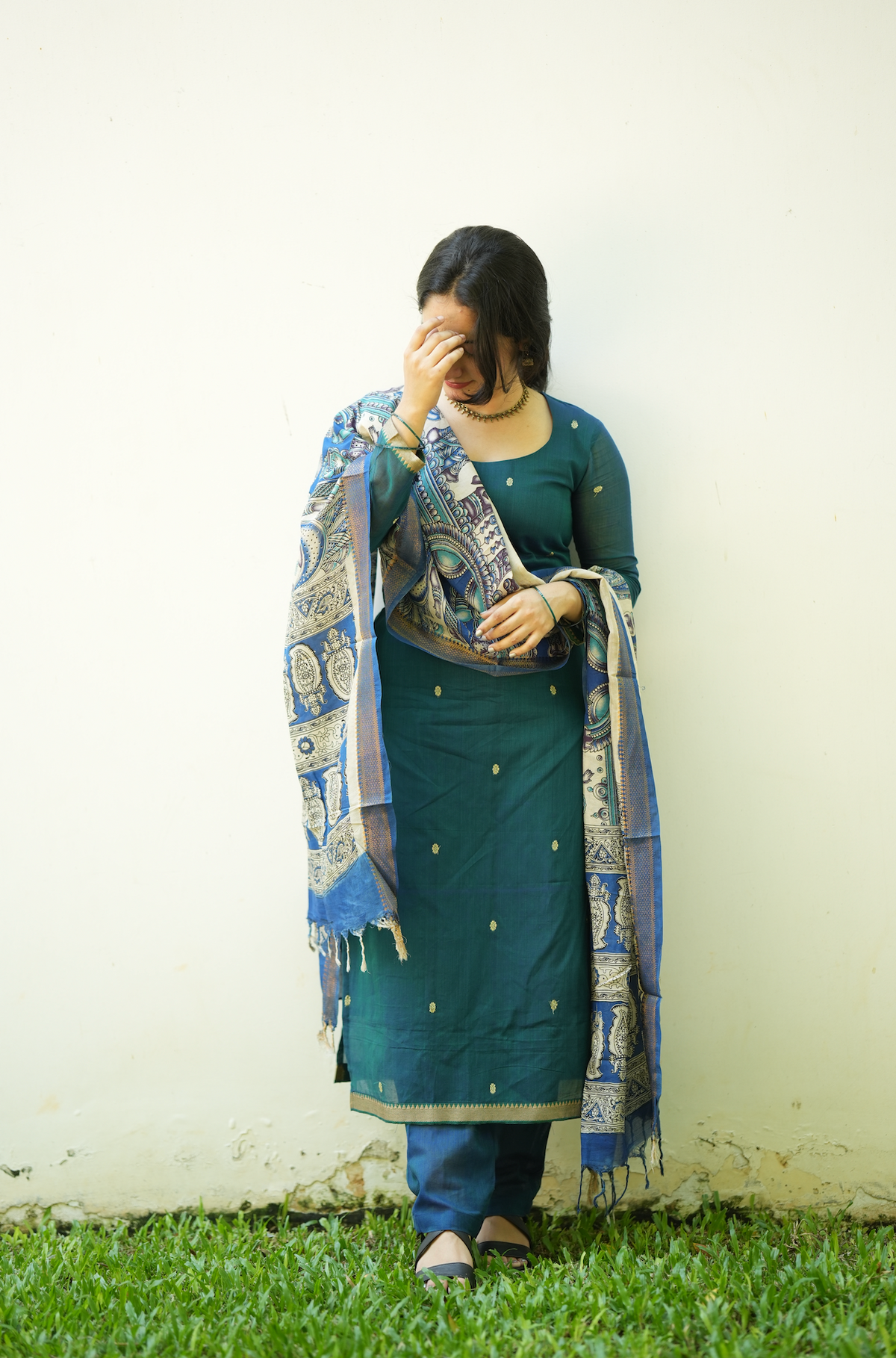 Peacock Alley(II)-VV1009(Narayanpet handloom suits)