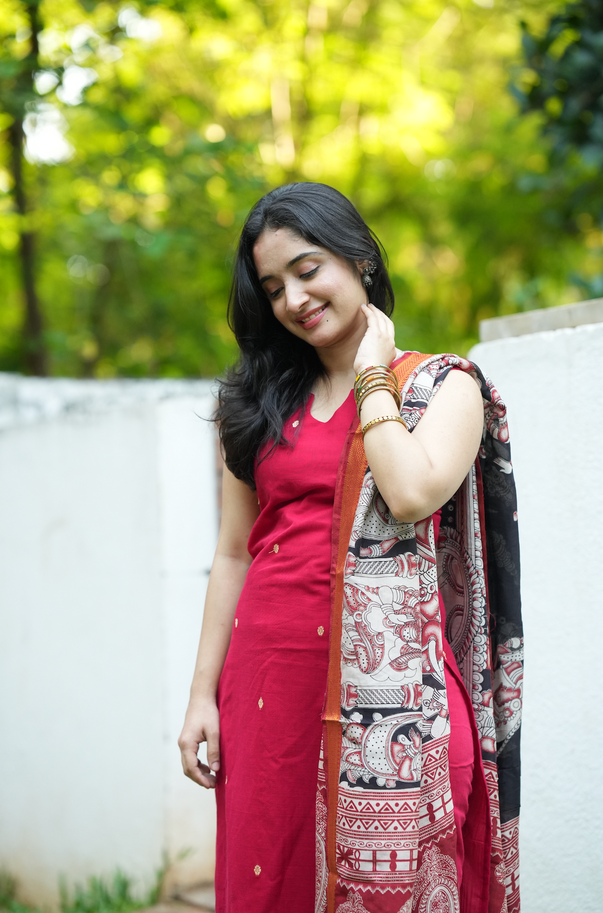 Crimson Breeze-VV1007(Narayanpet handloom suits)