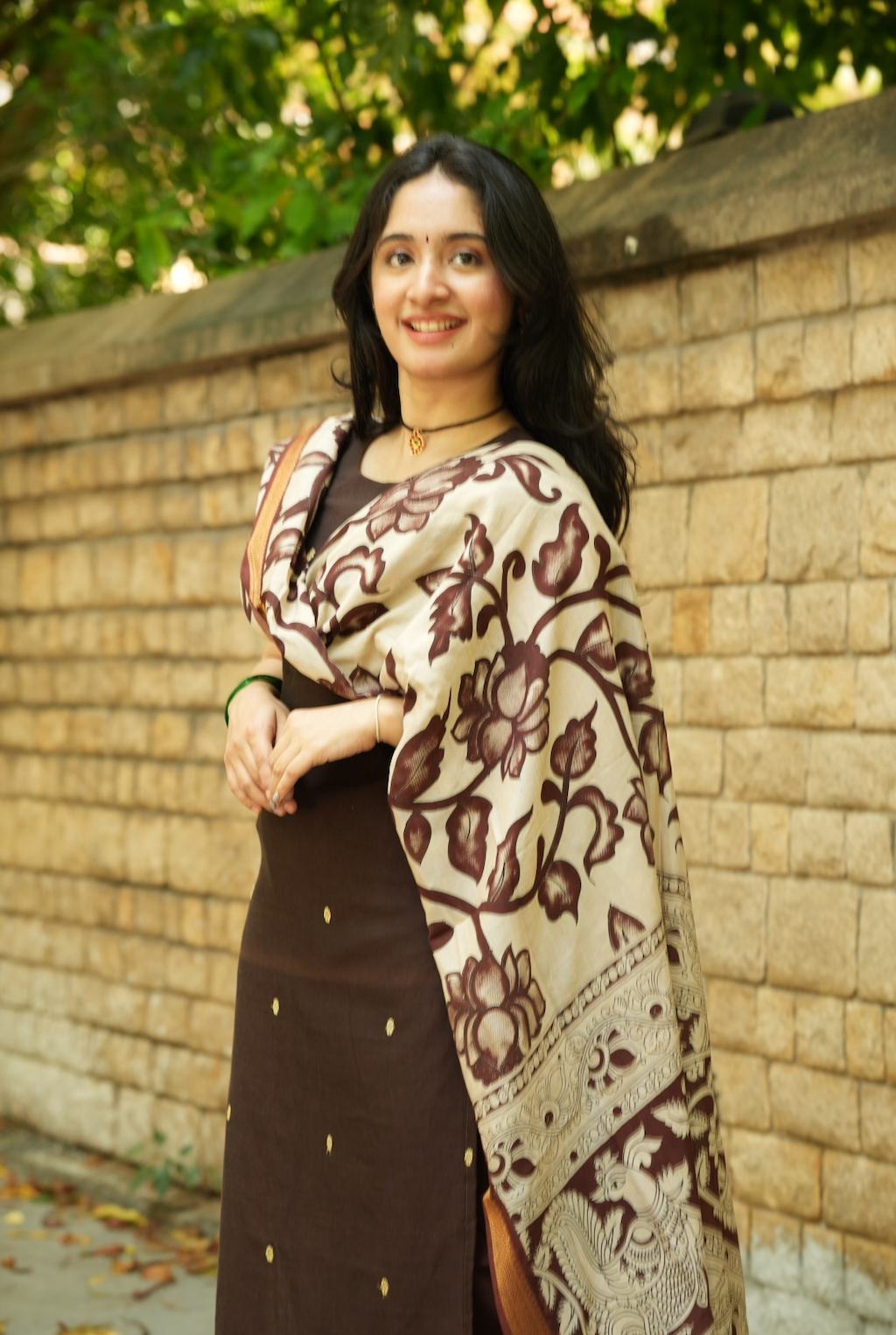 Mocha Blossom-VV1011(Narayanpet handloom suits )