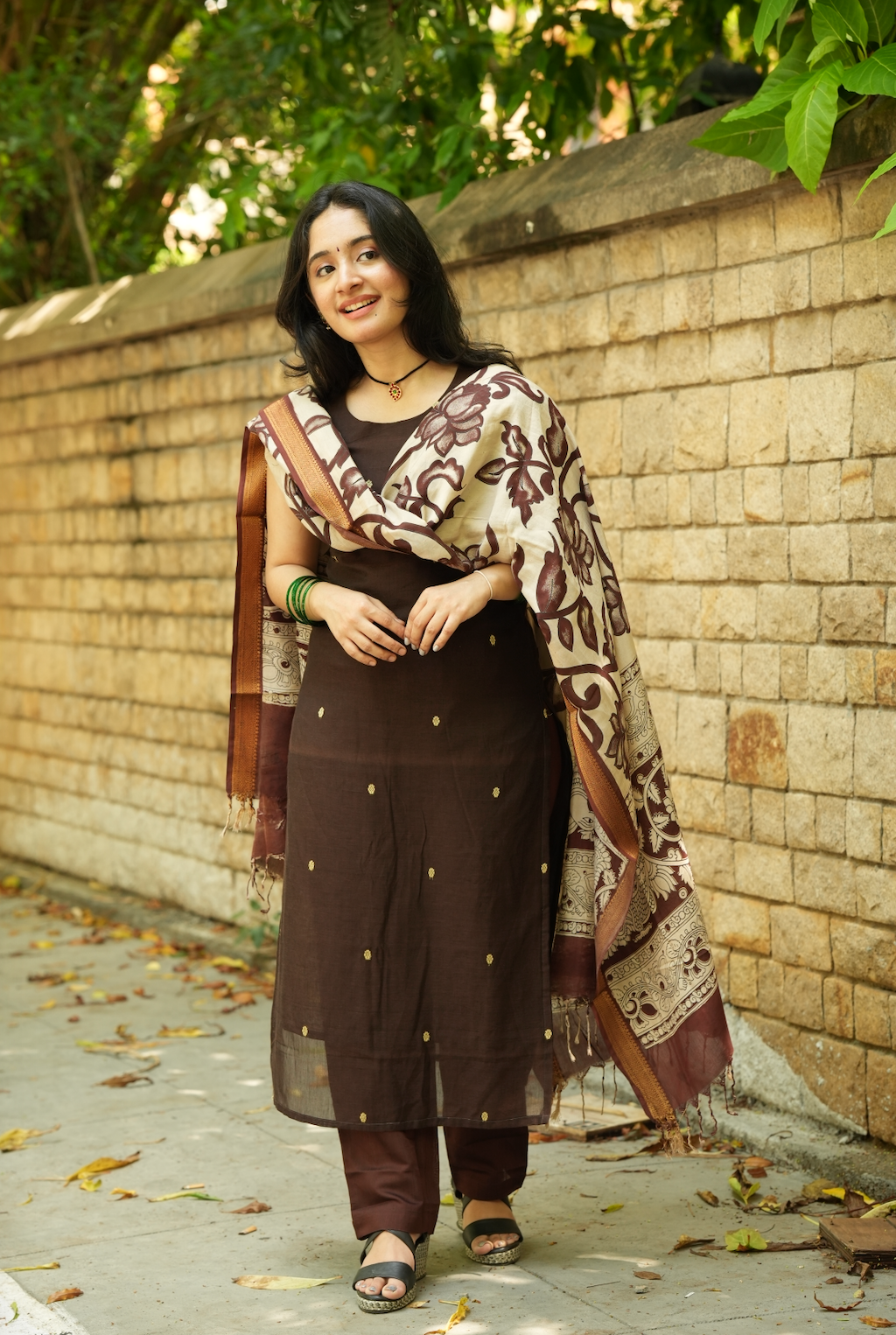 Mocha Blossom-VV1011(Narayanpet handloom suits )