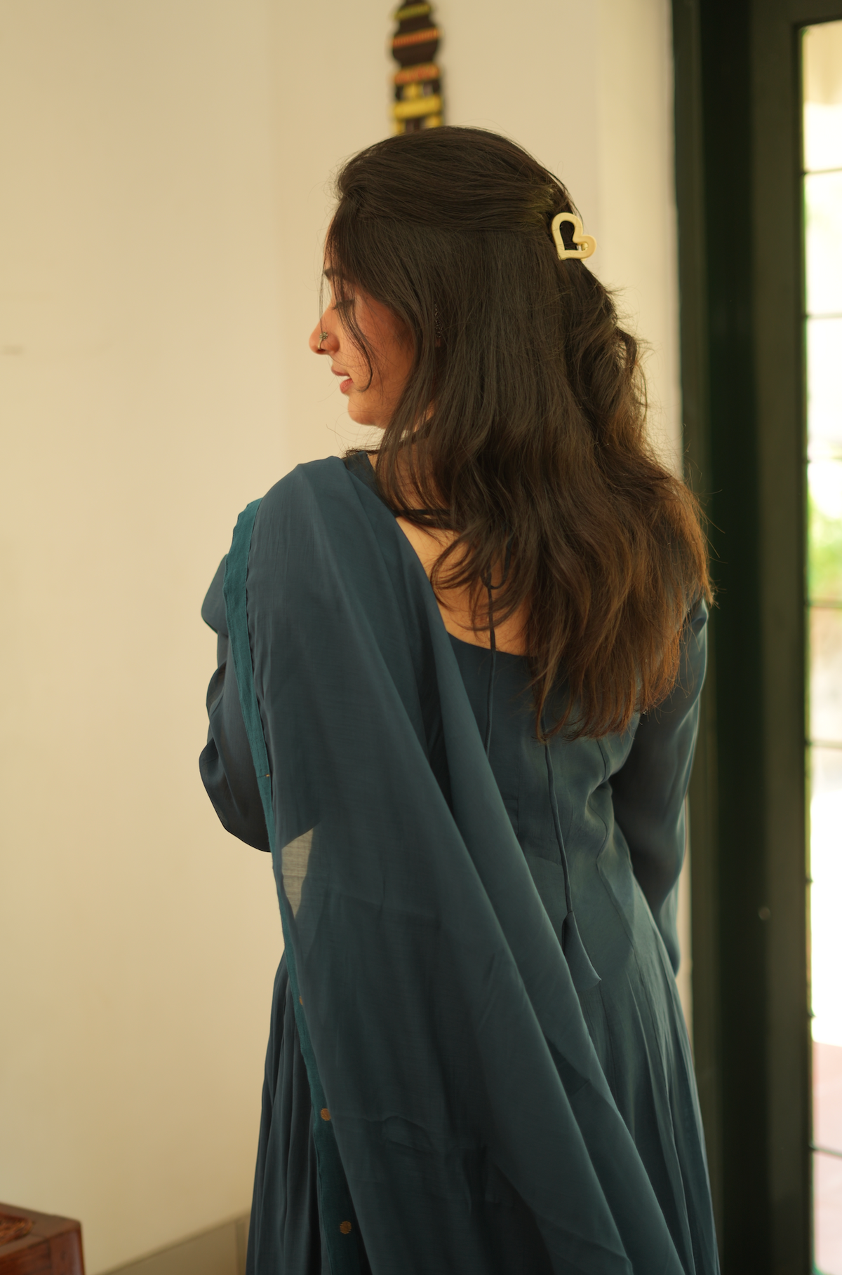 Moonlit Jasmine – Chanderi Panel Anarkali with Dupatta (VC1019)