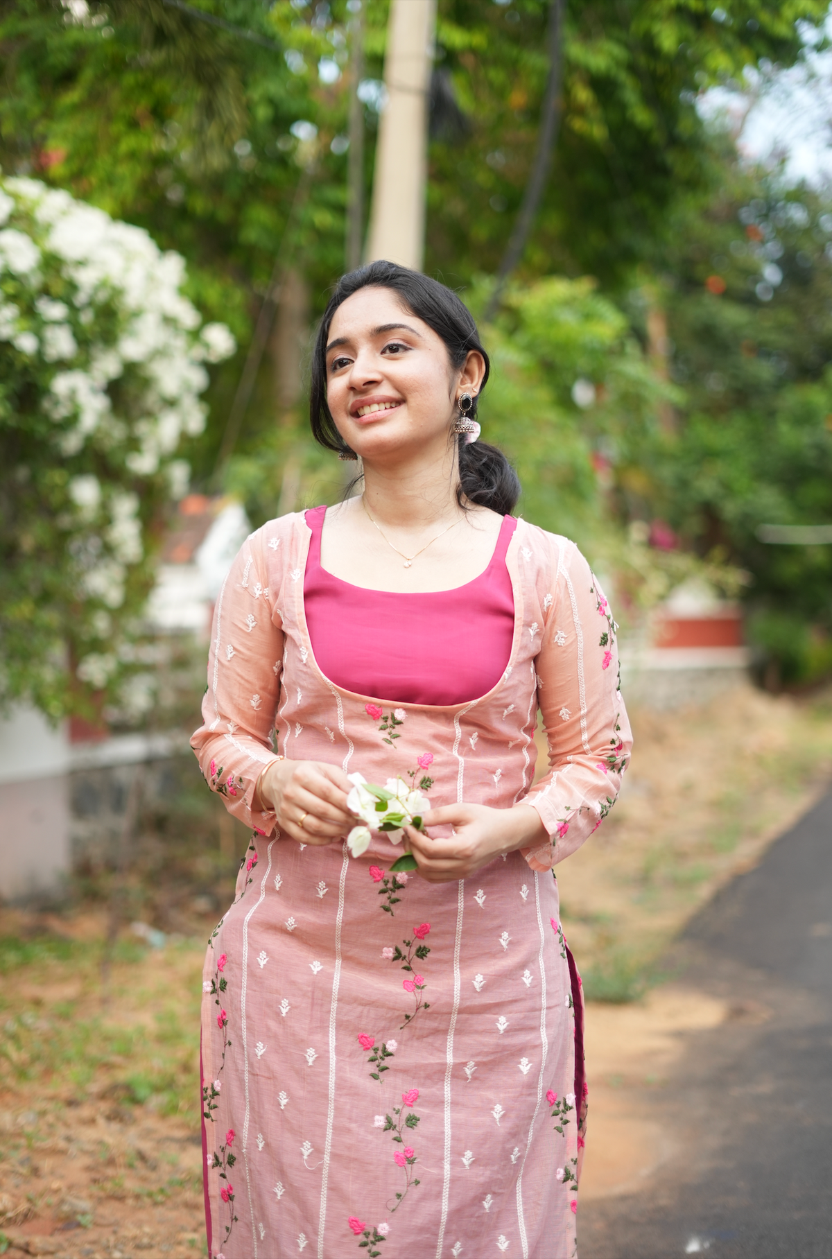 Monica – Pink Co-Ord Set with Pink Shrug (VC1038)